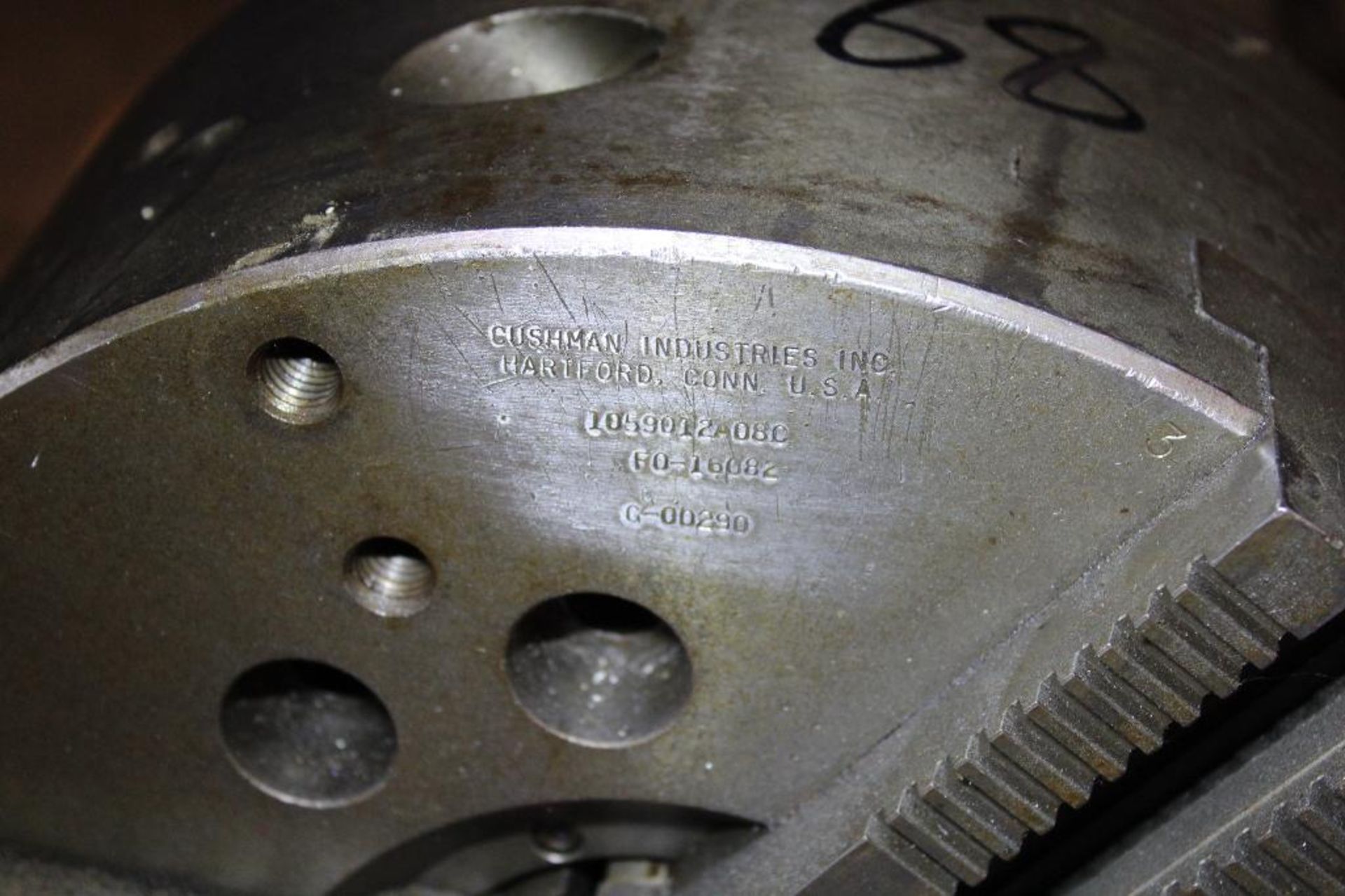 Cushman 12" 3 jaw power chuck - Image 4 of 4