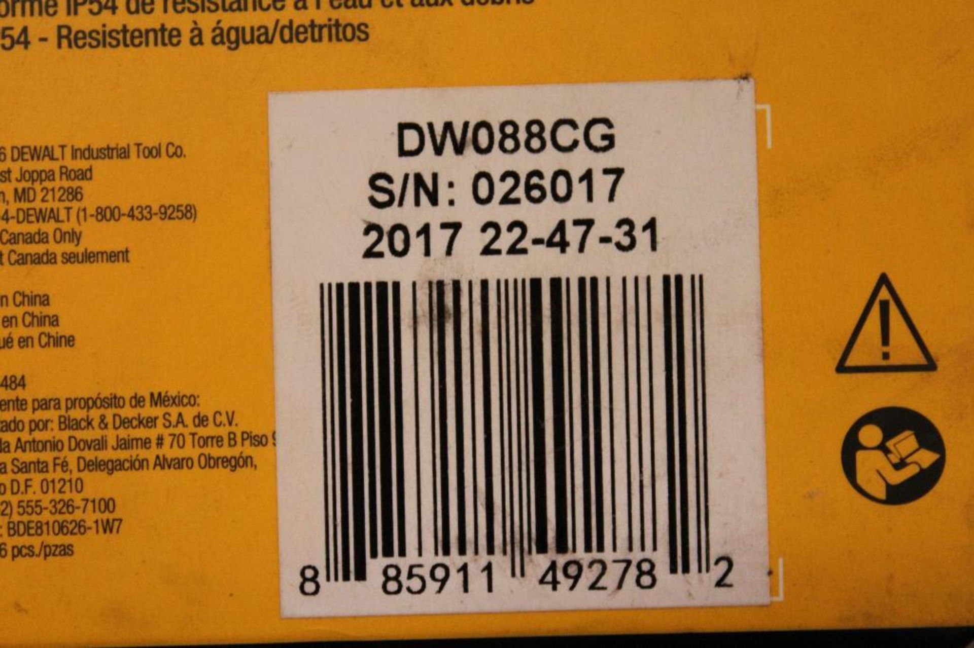 DeWalt DW088cg green laser level - Image 3 of 5