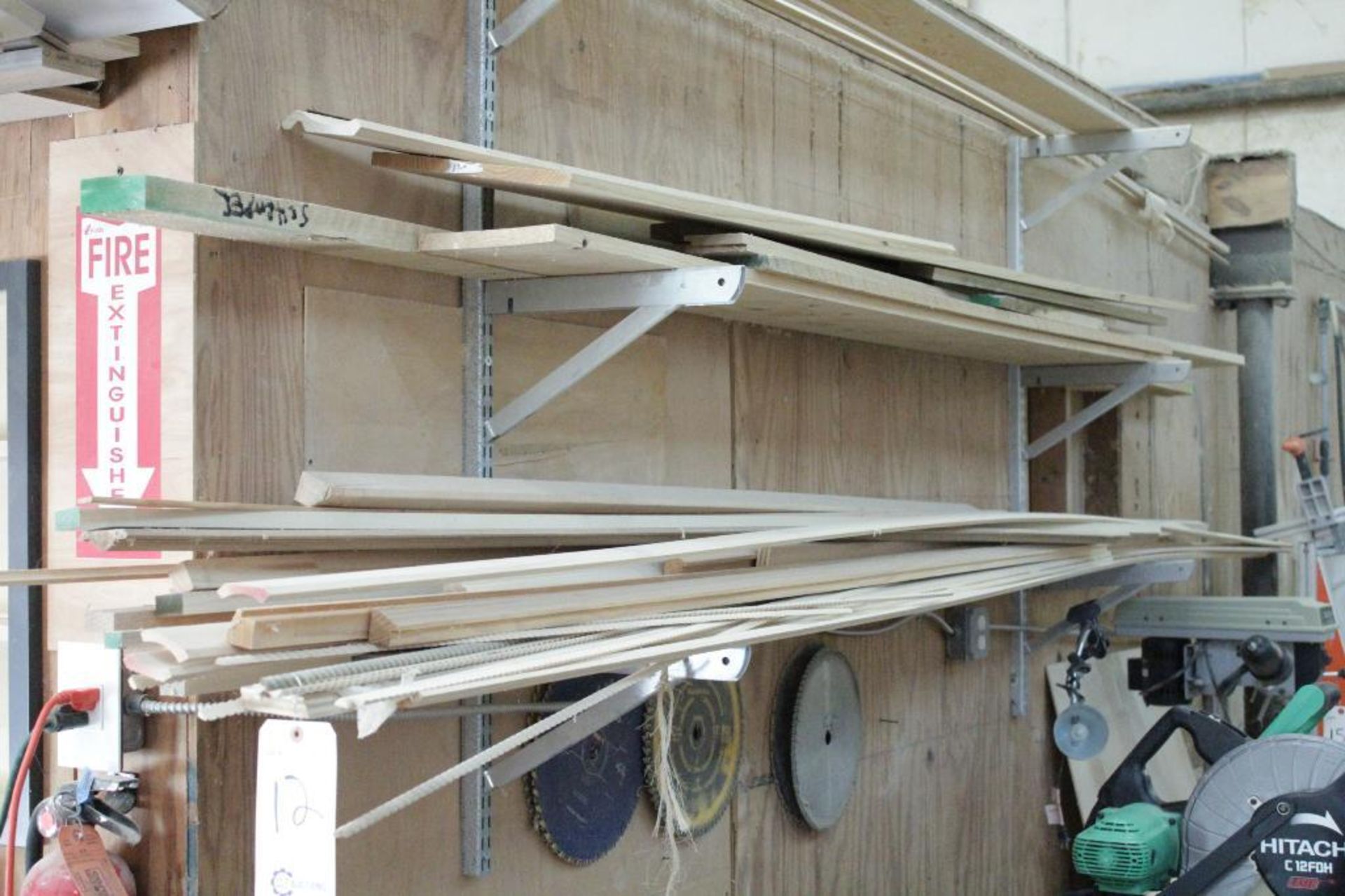 Lumber & molding on rack