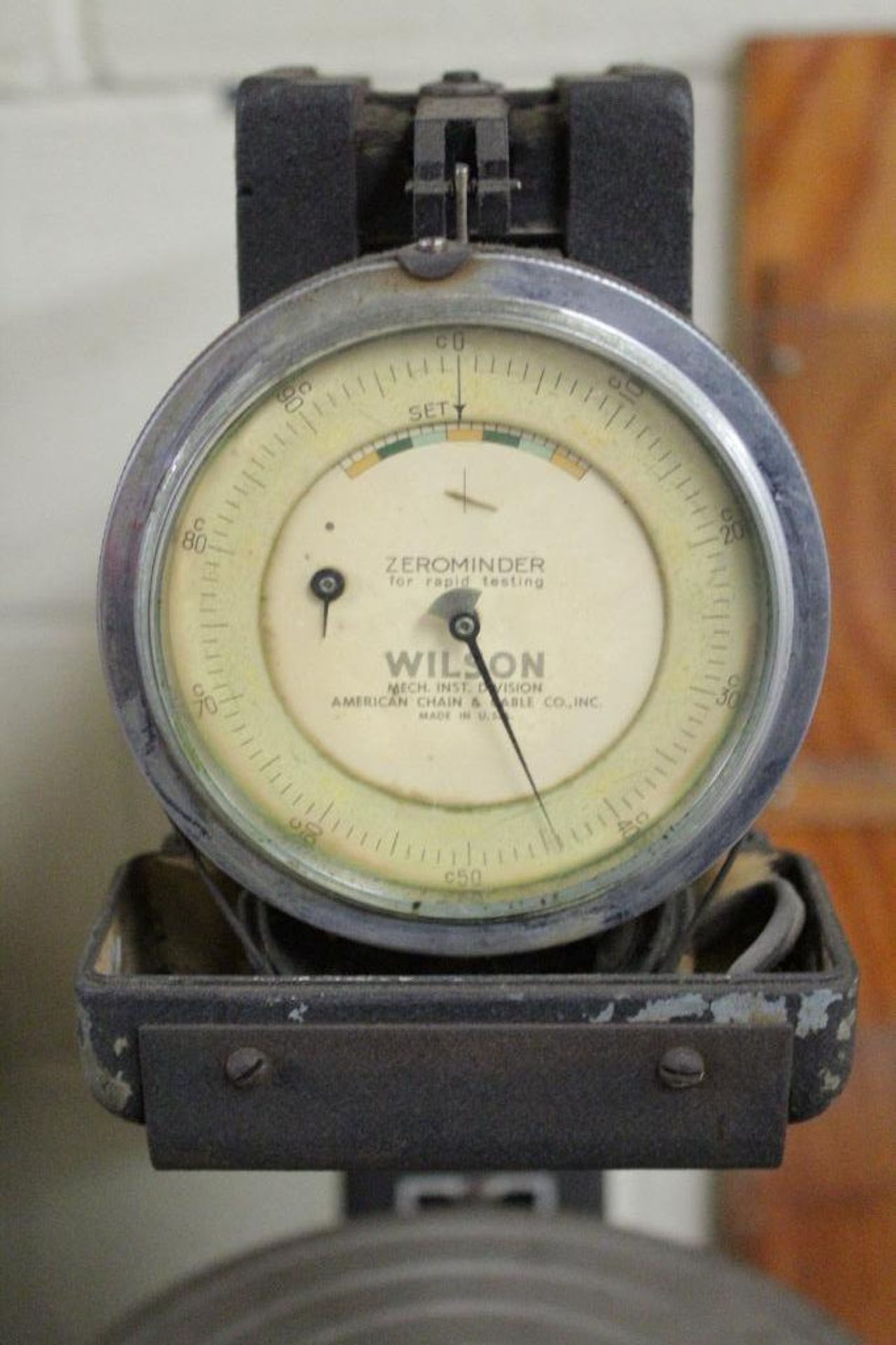 Wilson Model 5 JR BB Rockwell hardness tester w/ laboratory bench - Image 6 of 6