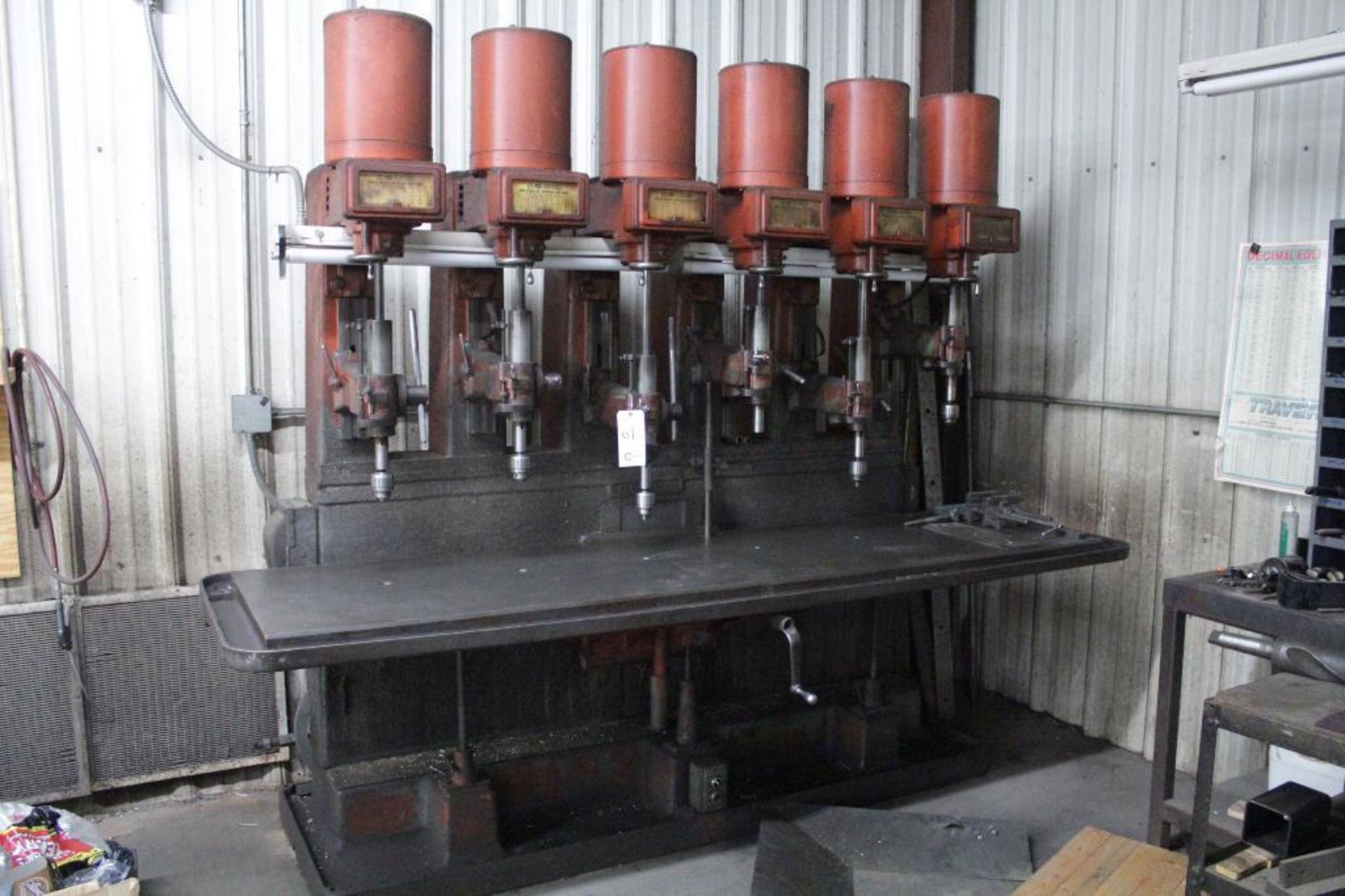 Leland Gifford 6 spindle gang drill