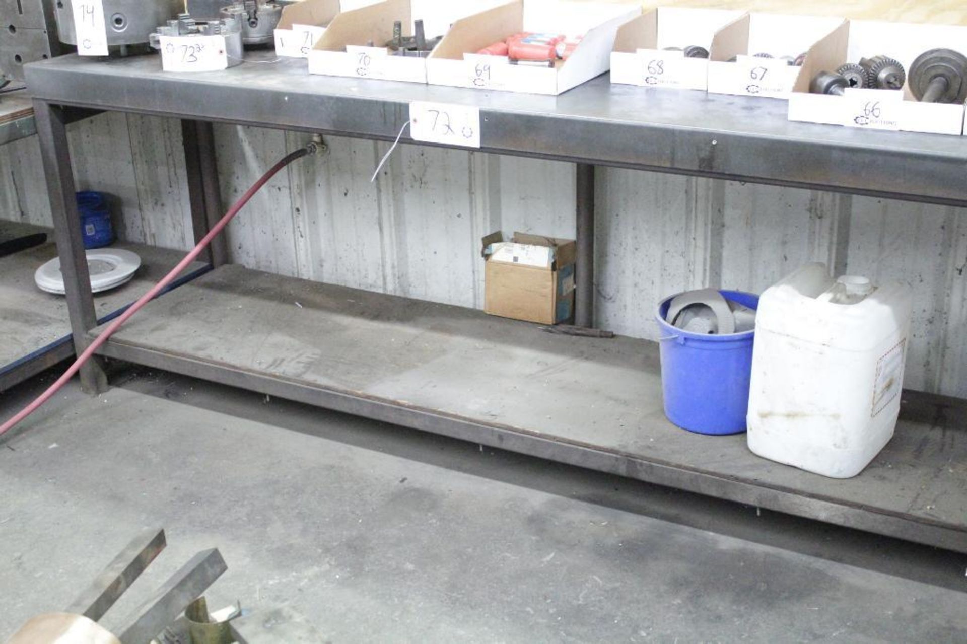 Steel workbench 8' x 2' x 35"