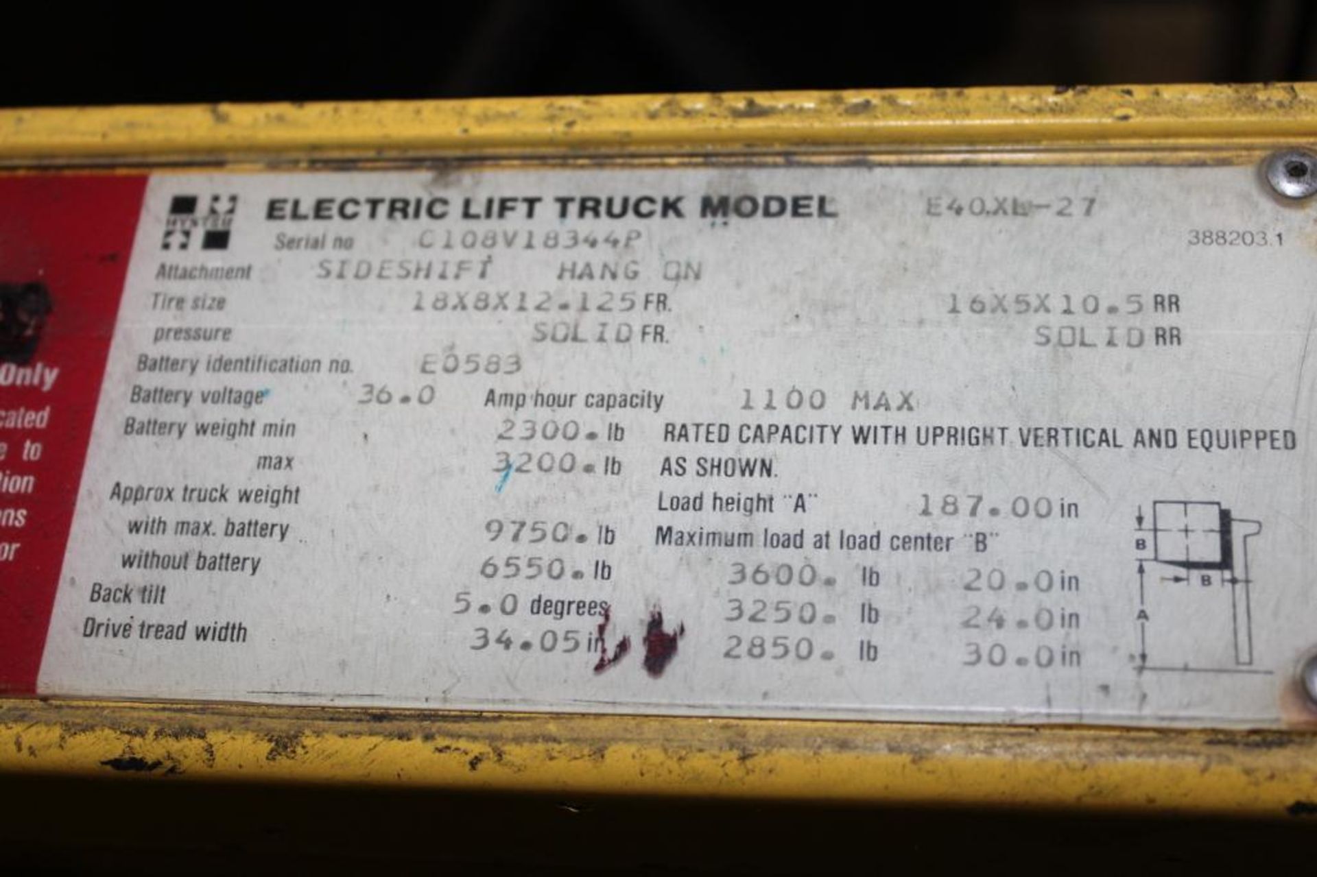 Hyster E40XL-27 400lbs electric forklift - Image 11 of 11