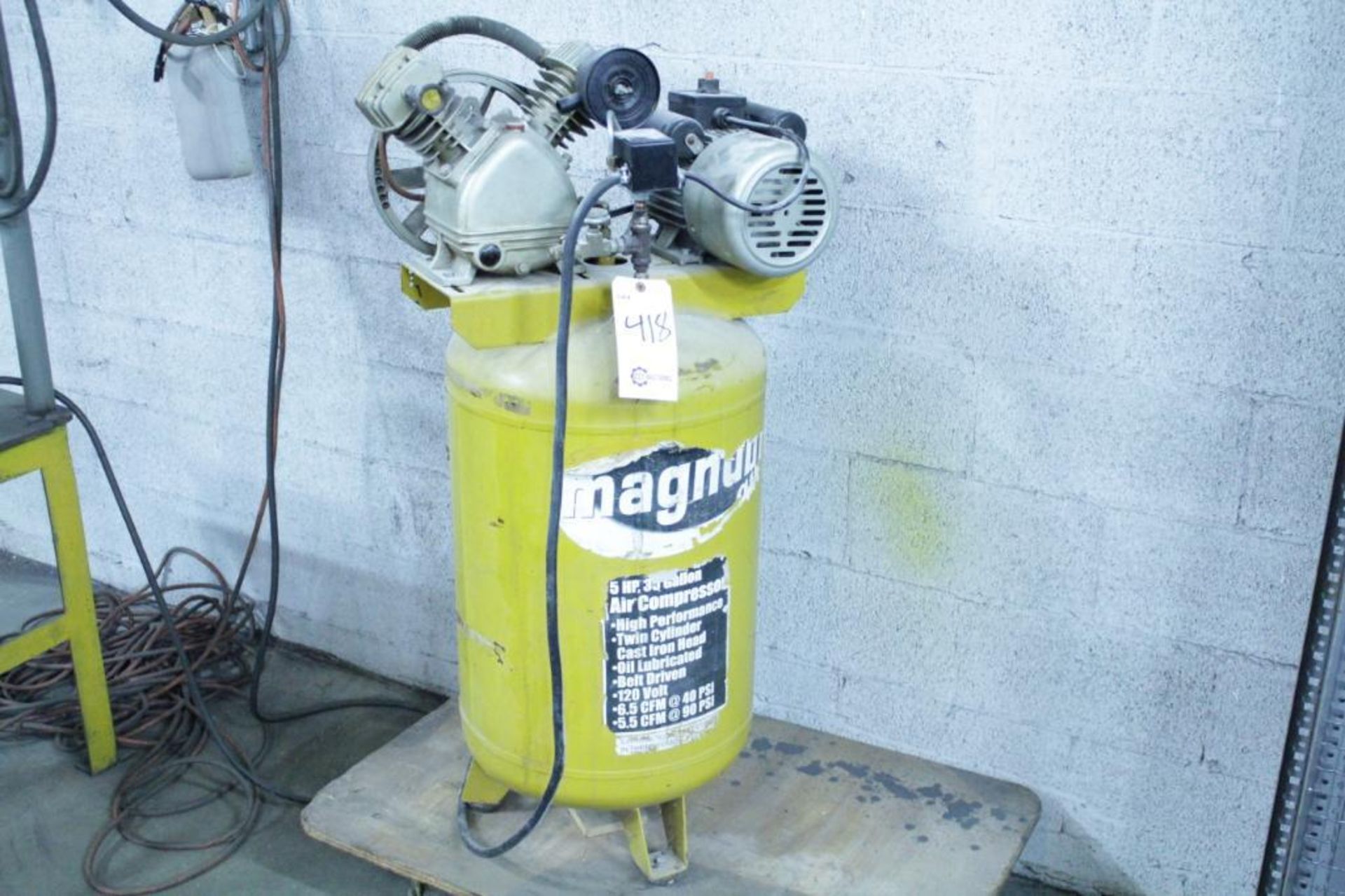 Magnum 5HP, 120v vertical compressor