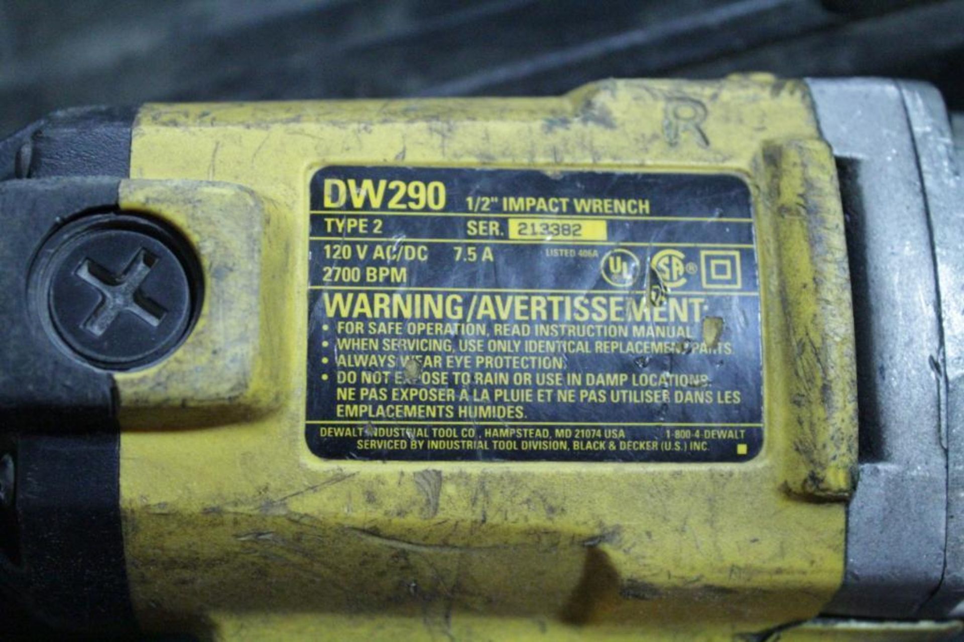 1/2" DeWalt corded impact wrench - Image 2 of 2