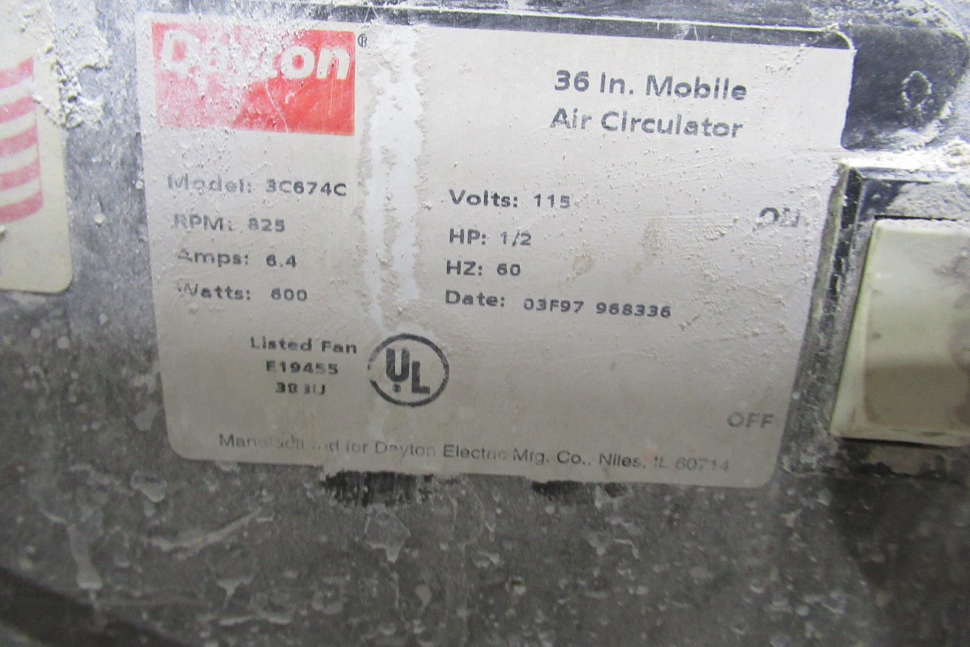 Dayton 36" Mobile Air Circulator - Image 2 of 2