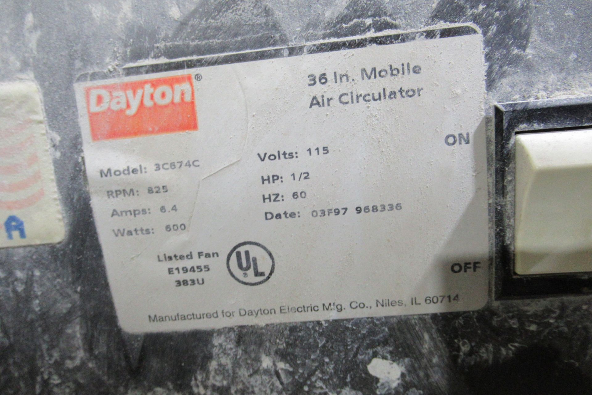 Dayton 36" Mobile Air Circulator - Image 2 of 2