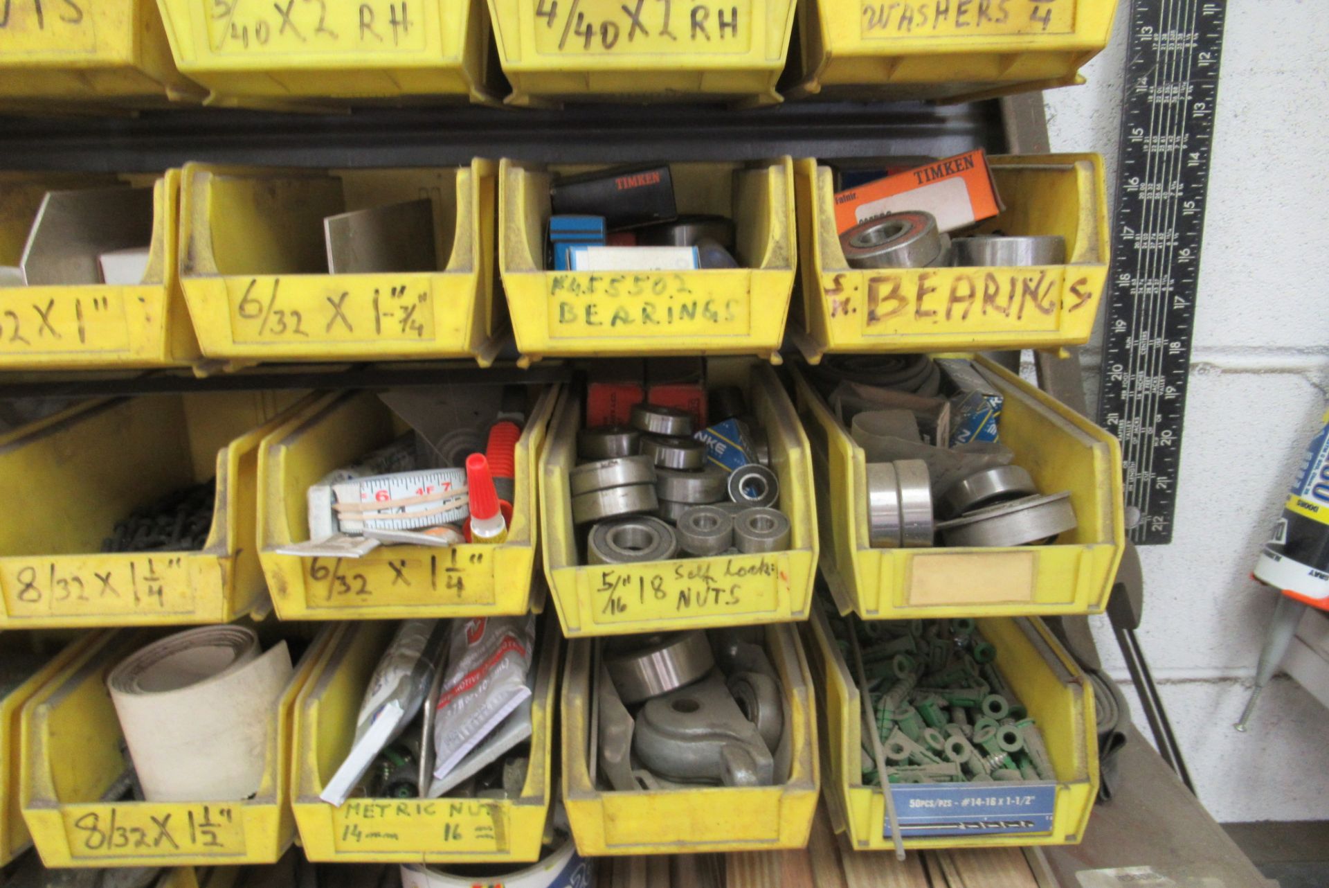 Contents of Wall: Bolts, Bins, Washers, Etc. (Lot) - Image 4 of 5