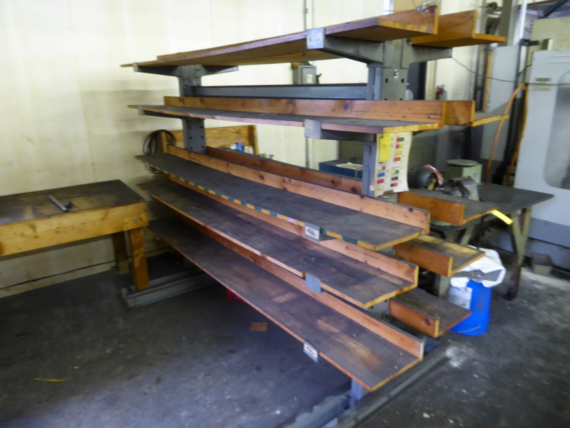 Steel Rack, 2' x 4' & Steel Work Table w/Vise - Image 2 of 2