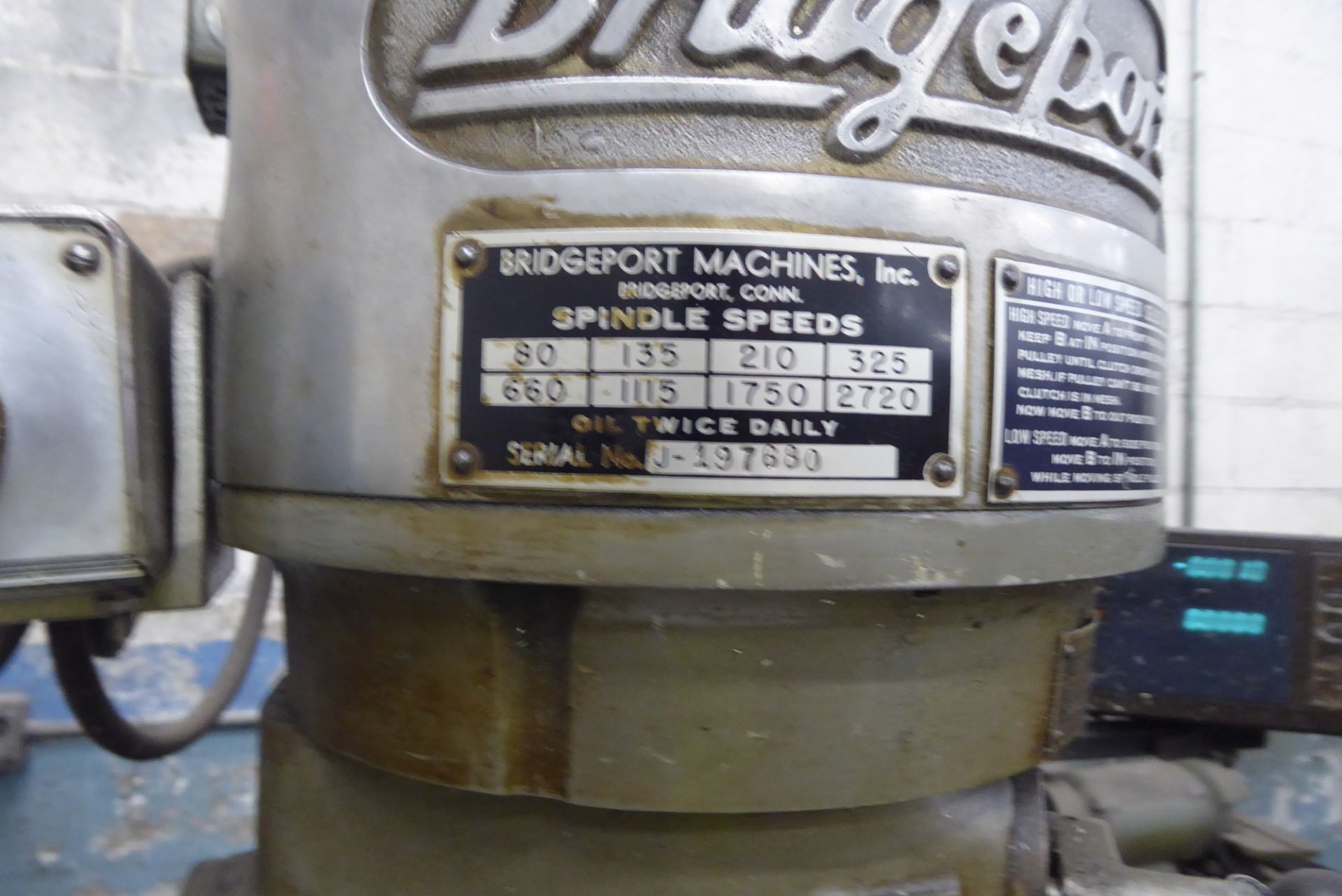 Bridgeport Milling Machine - Image 6 of 6