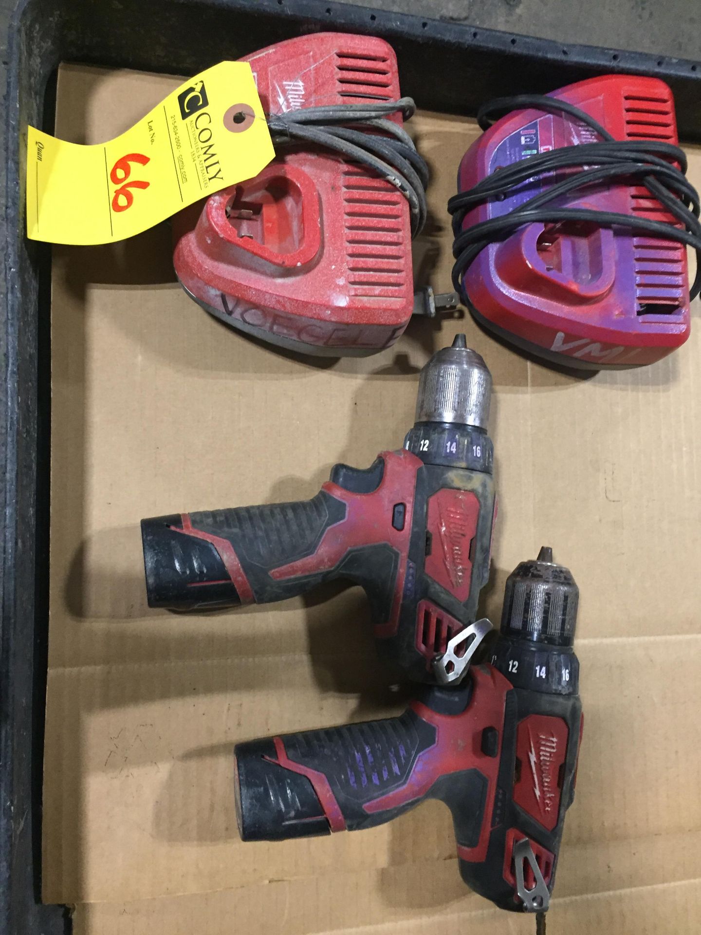 Milwaukee M12 Cordless Drills (2-Batteries, 2-Chargers) (2 Each)