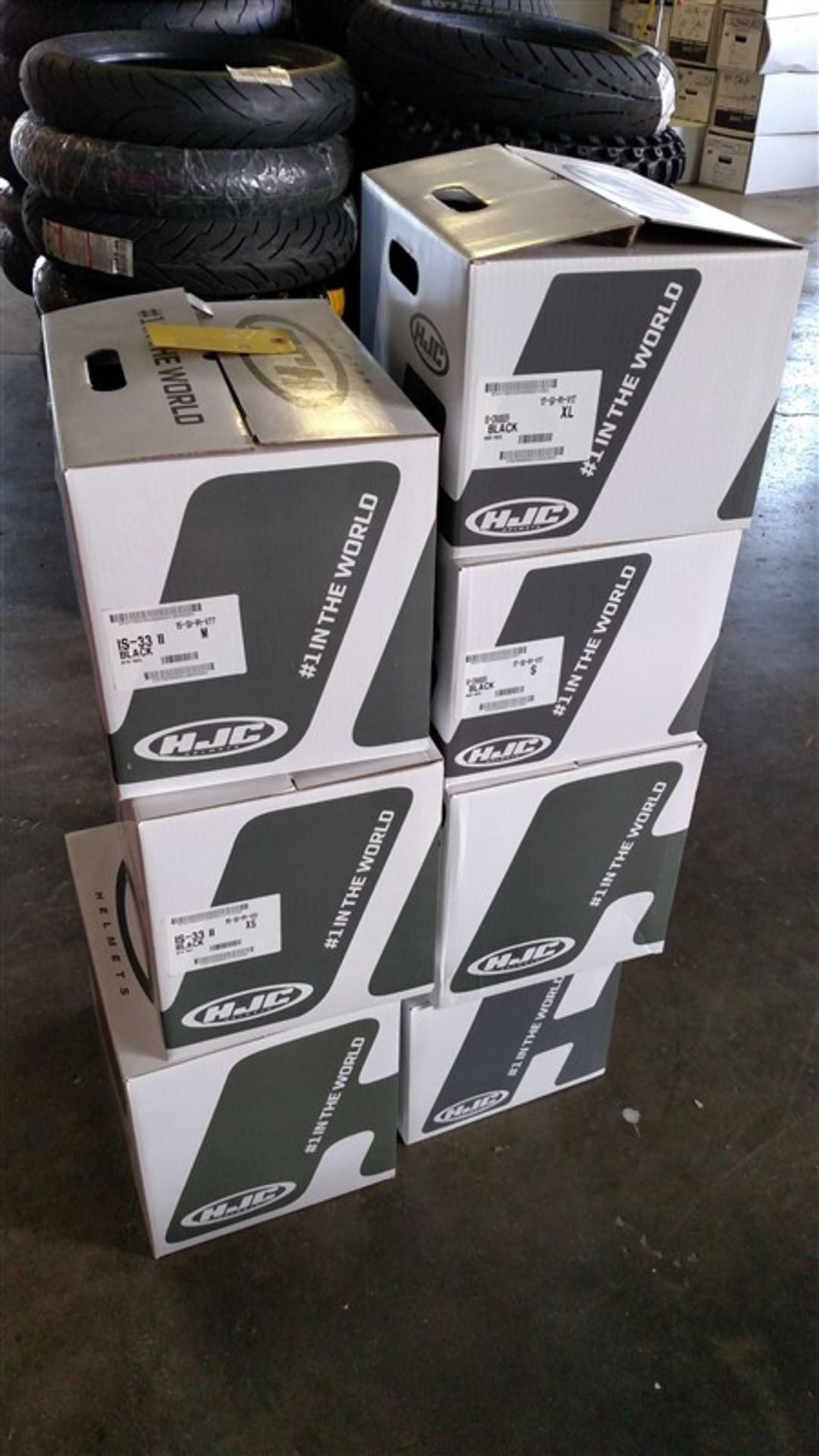 (7) NEW HJC Motorcycle Helmets (Assorted Sizes) - VHDA: 7.25% Sales Tax charged - (7 x Bid)