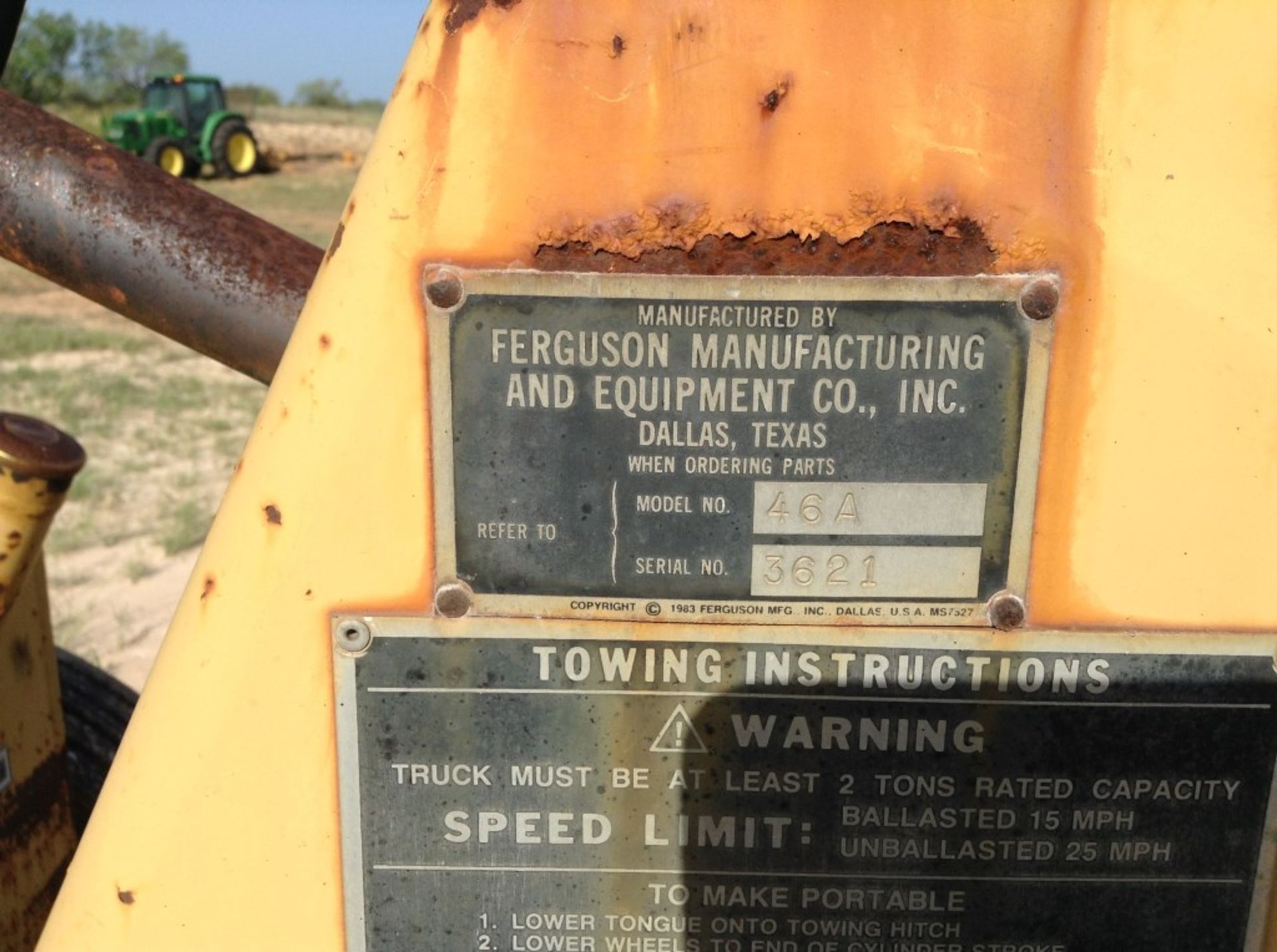 Ferguson Roller/Compactor 46A, 917 hrs, # 3621 - Image 2 of 3