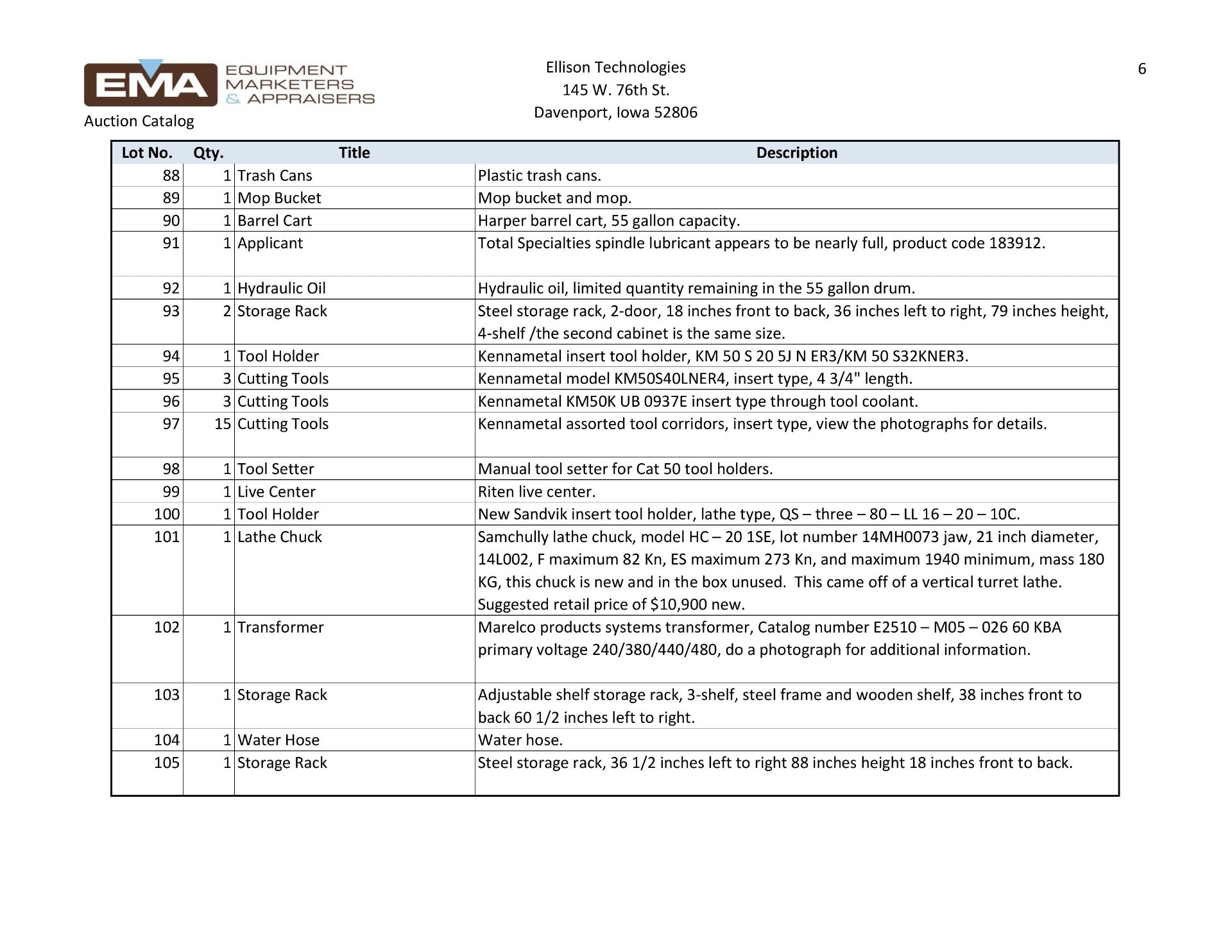 CATALOG - AUCTION HIGHLIGHTS - SURPLUS TOOLS & EQUIPMENT FROM ELLISON TECHNOLOGIES. - Image 6 of 15