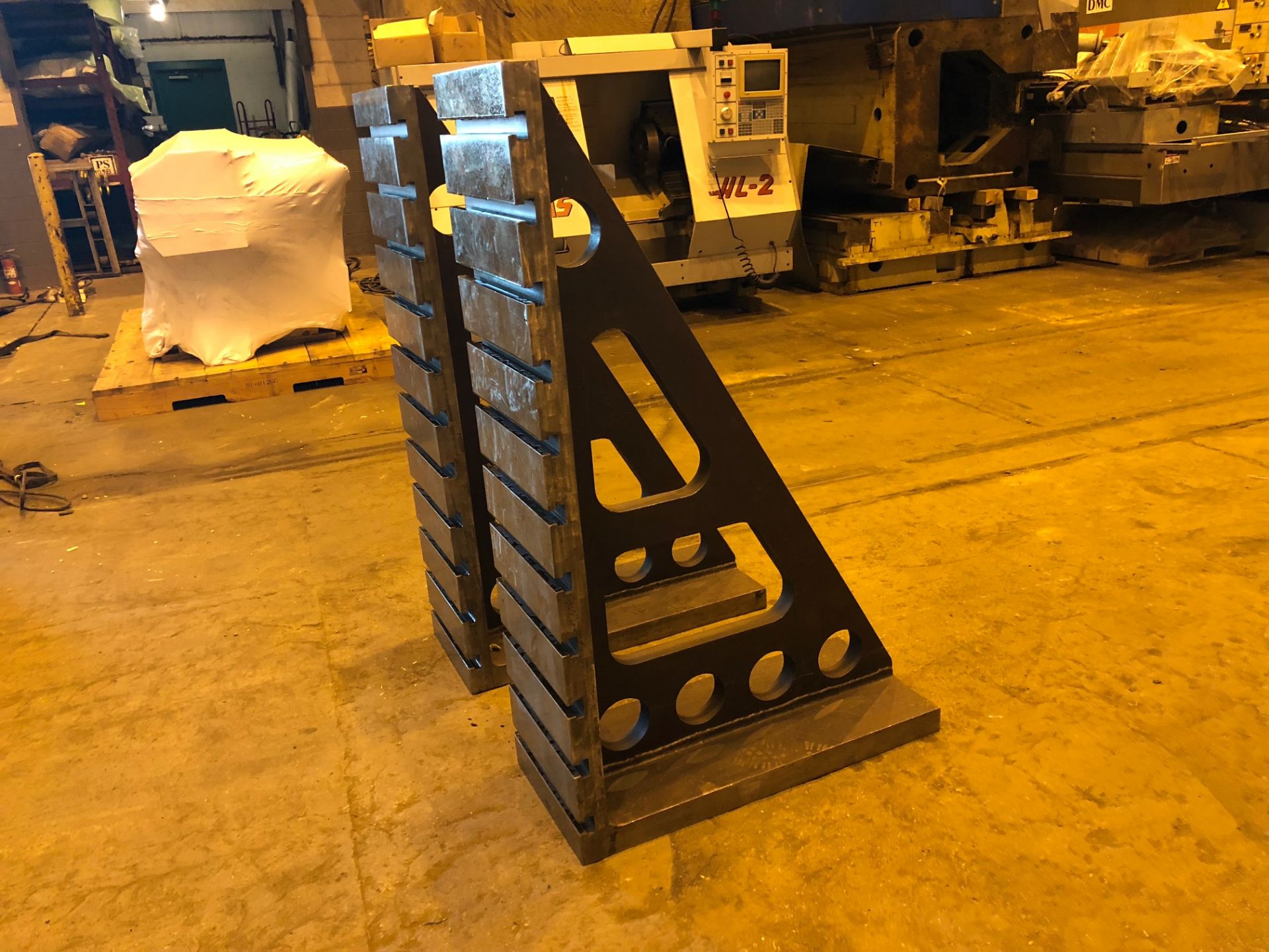 TWO - T Slotted Angle Plates 60 in x 16 in for Boring Mill