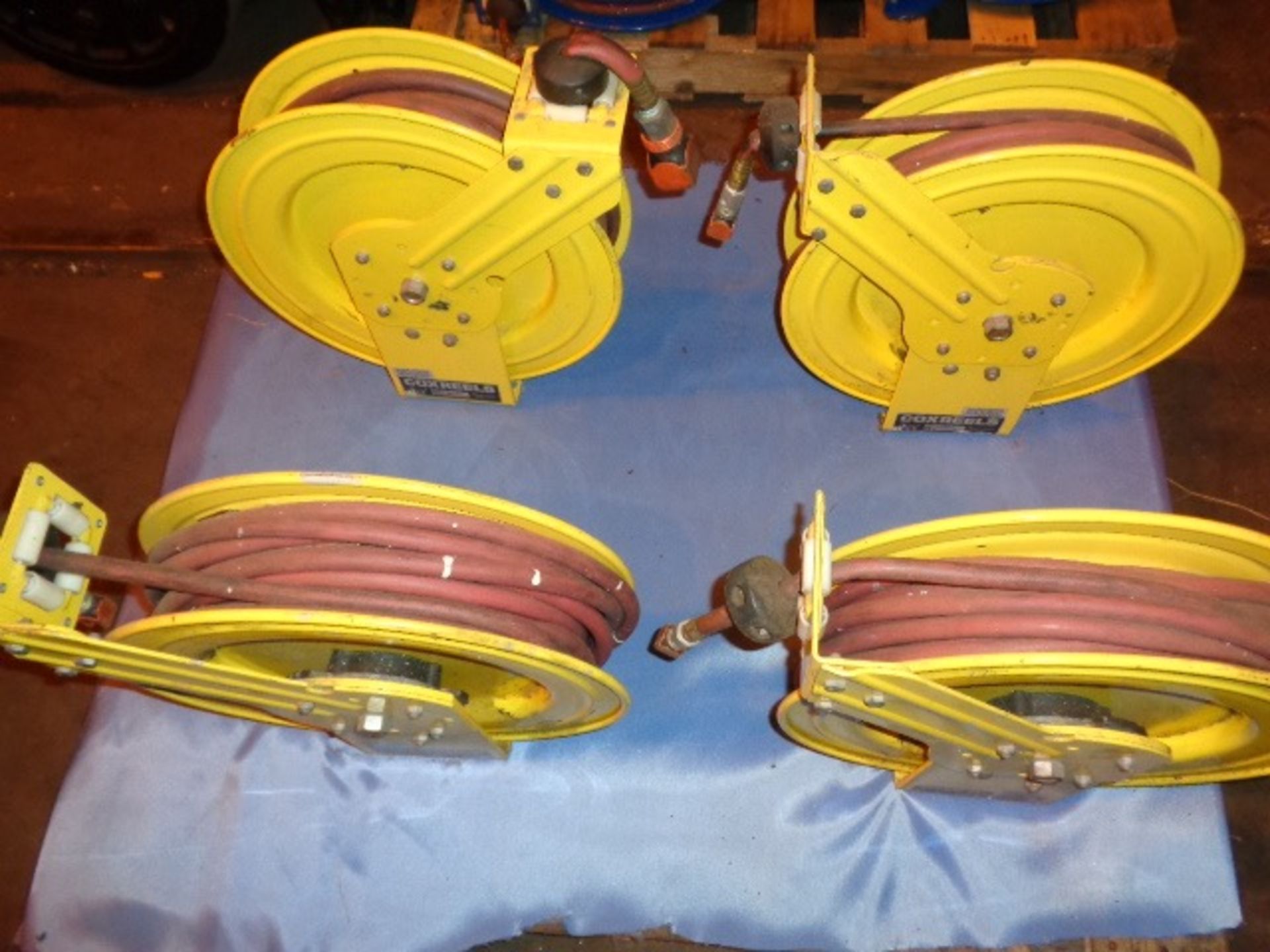 Lot of 4 Yellow Hose Reels - Image 9 of 9