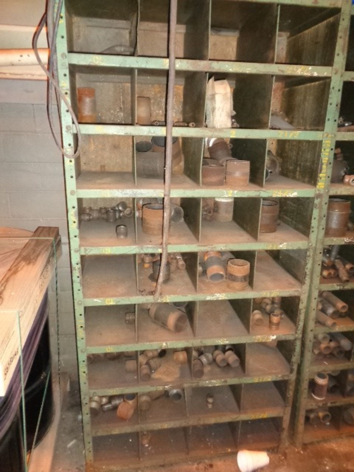 Lot of Large Pipe Nipples (1) with Steel Cabinet