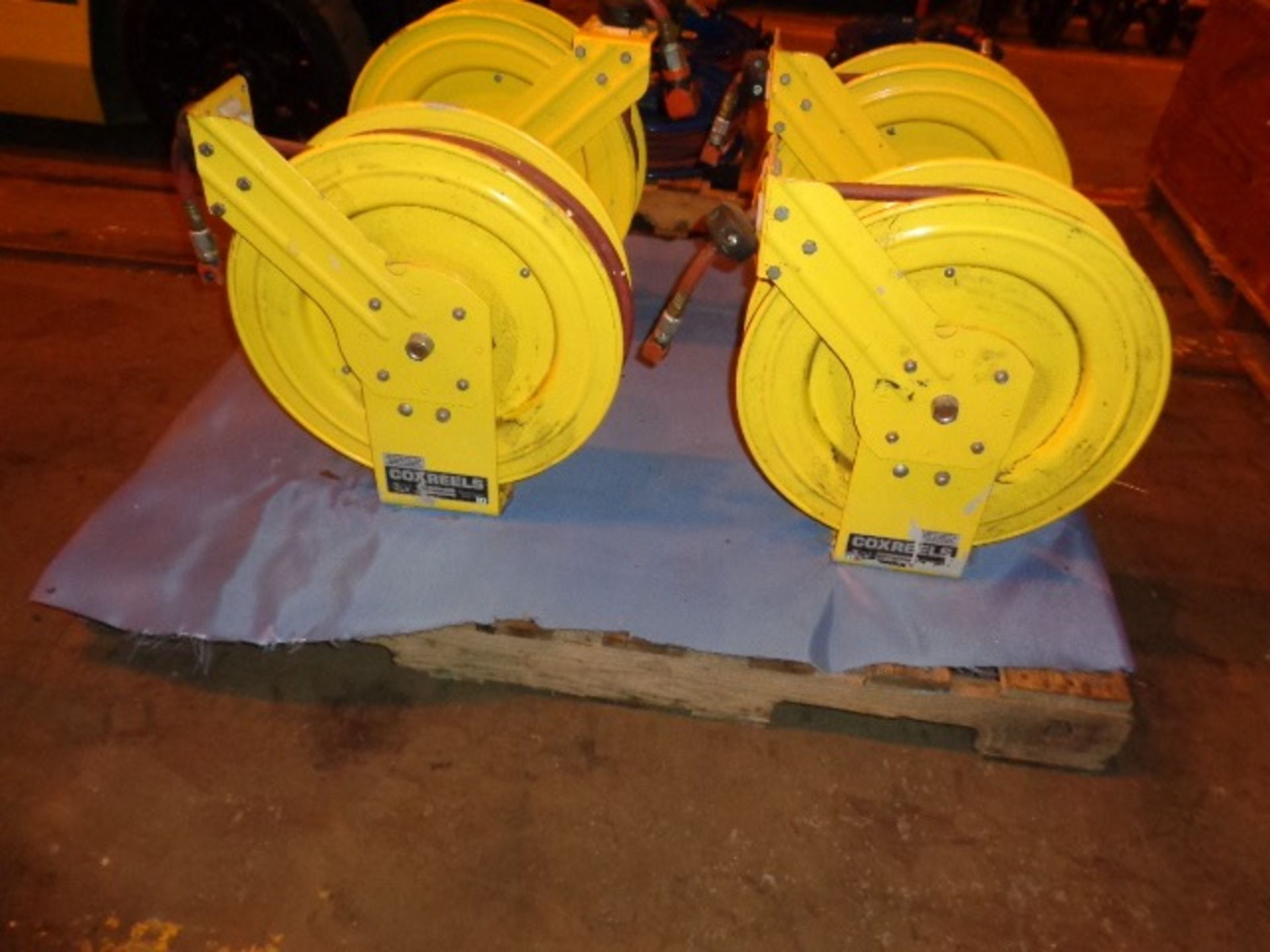 Lot of 4 Yellow Hose Reels - Image 5 of 9