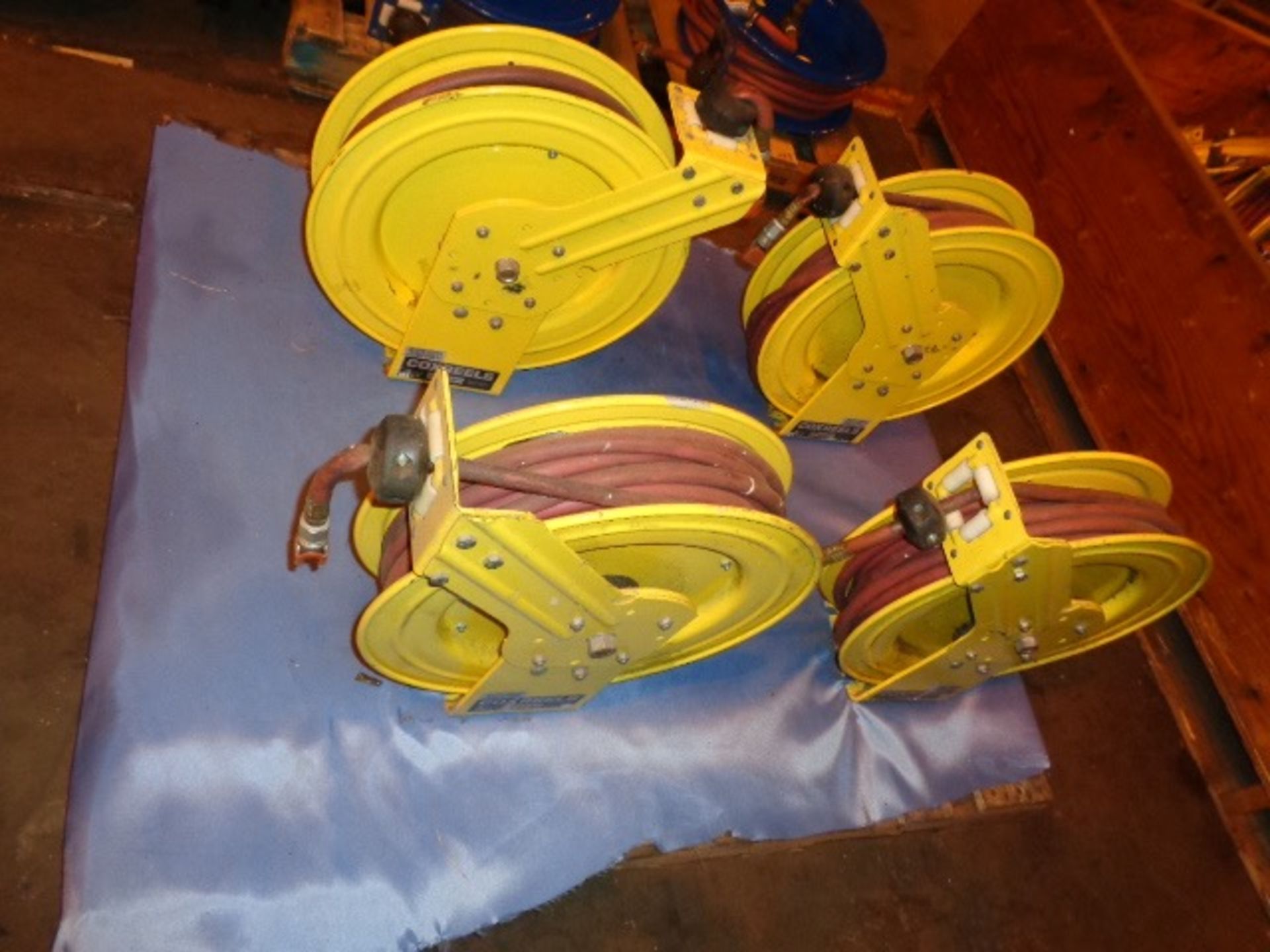 Lot of 4 Yellow Hose Reels - Image 2 of 9