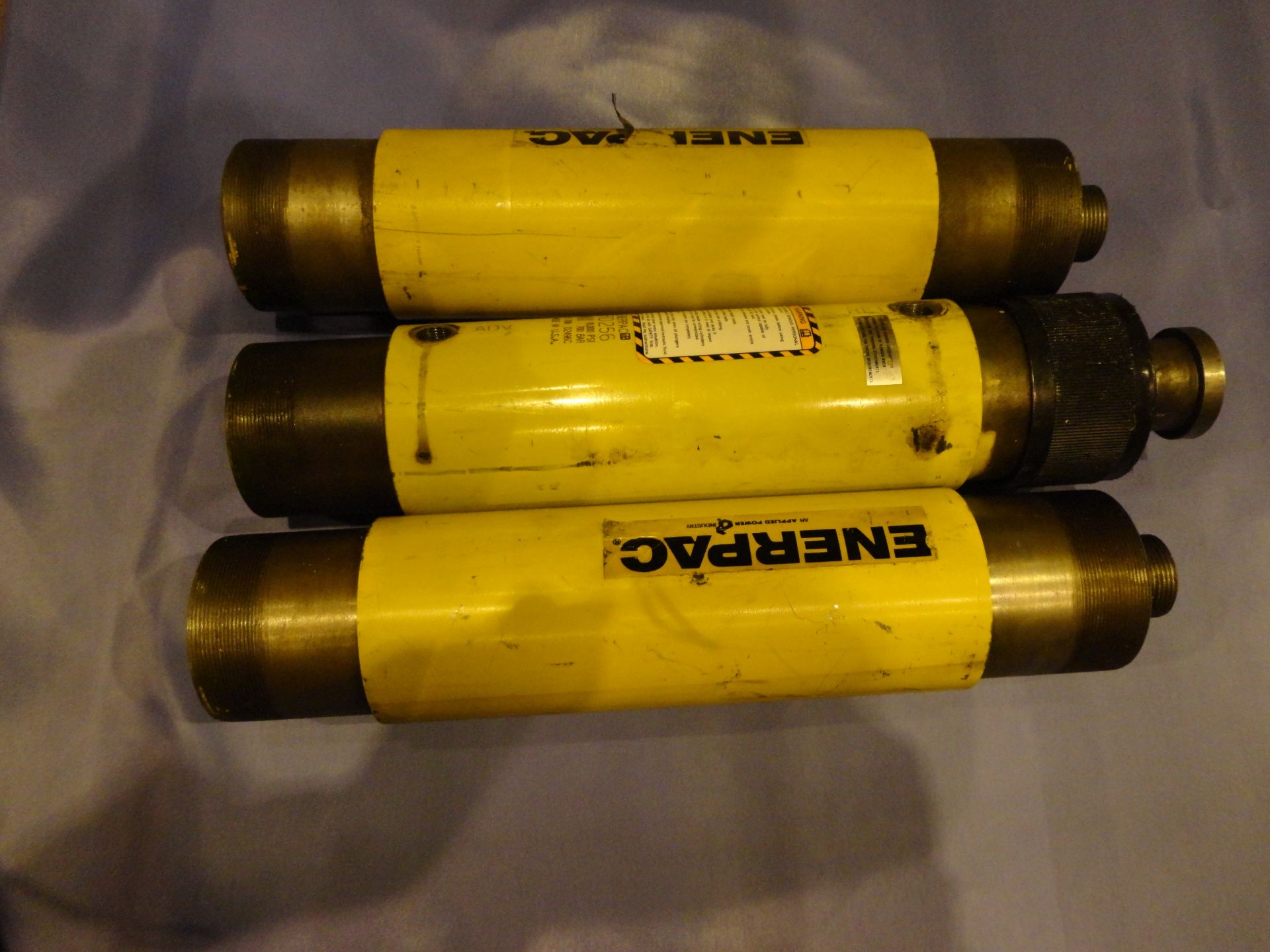 Lot of 3 - 25 Ton Enerpac 2 Way Cylinders