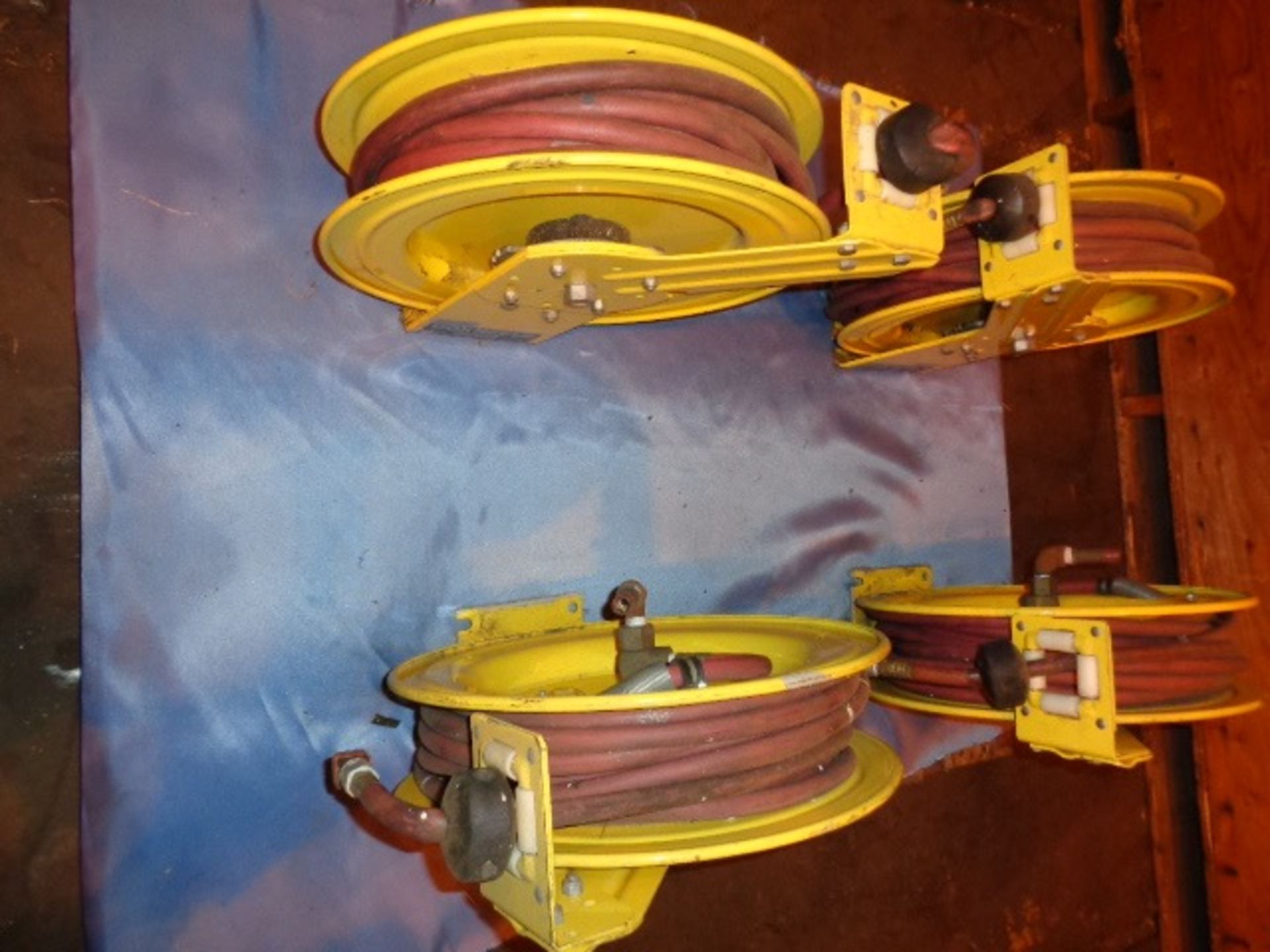 Lot of 4 Yellow Hose Reels - Image 8 of 9