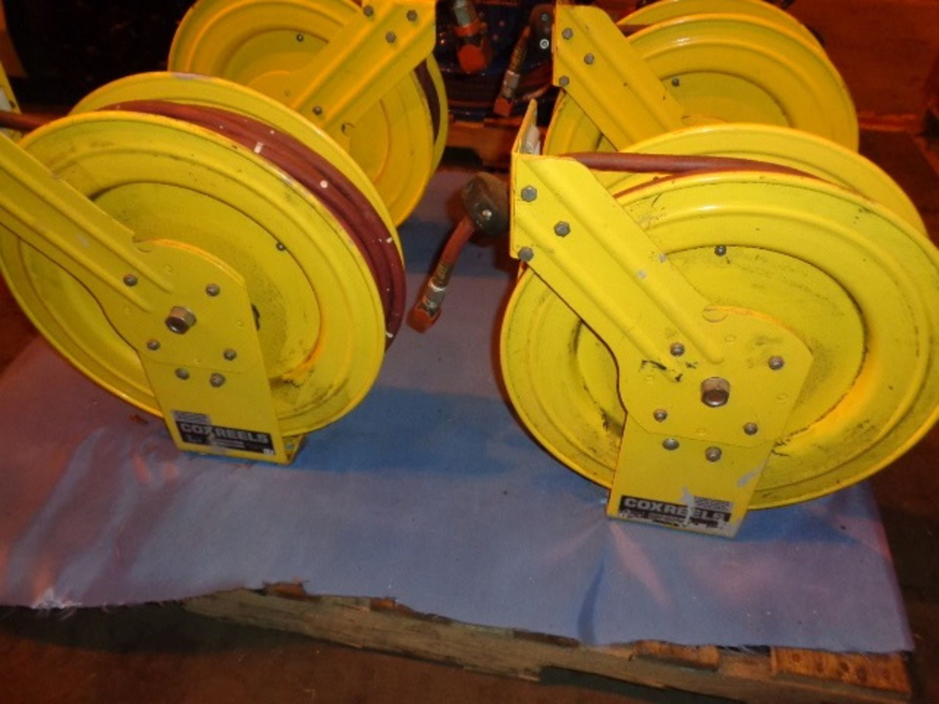 Lot of 4 Yellow Hose Reels - Image 6 of 9