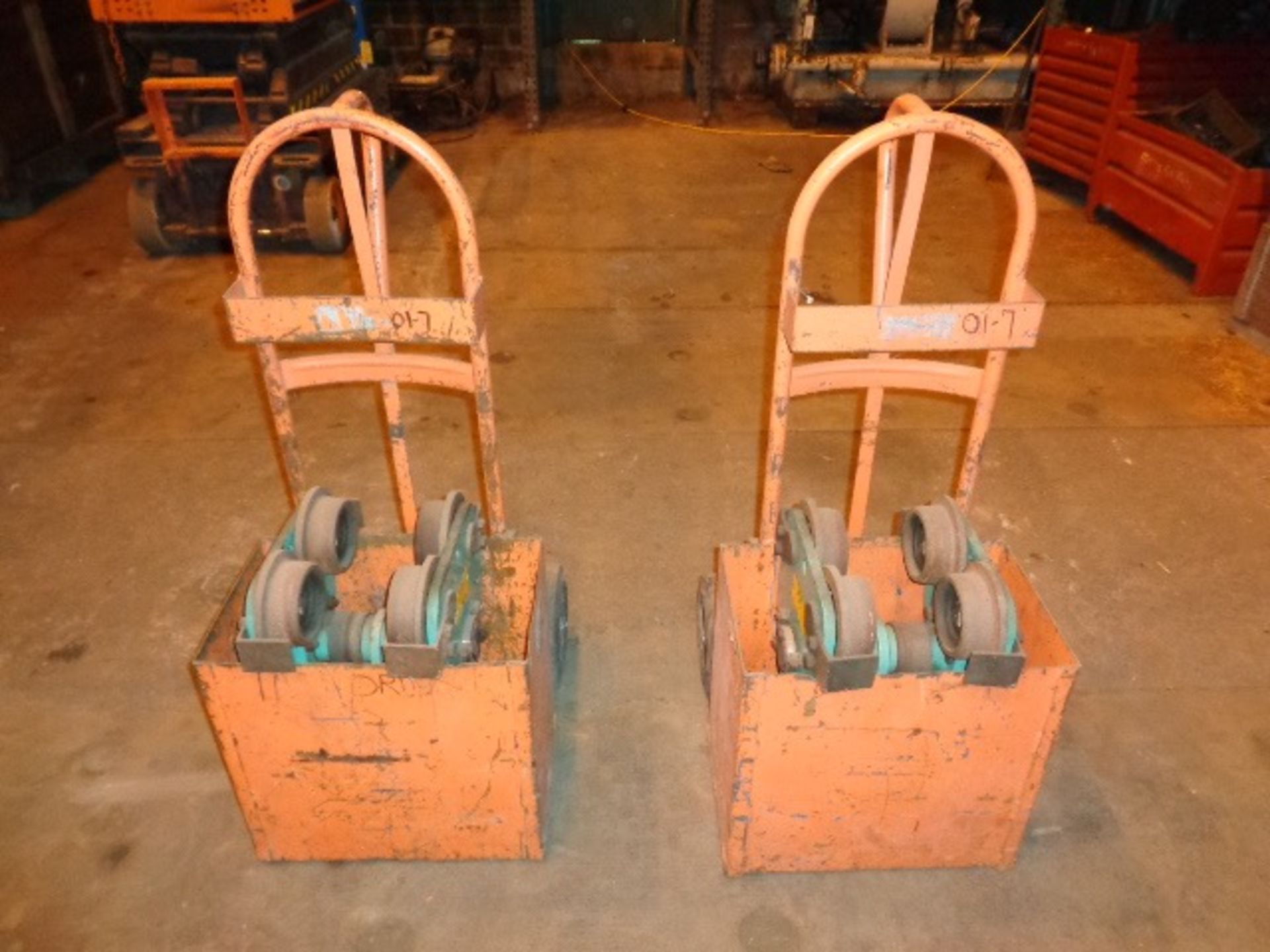 Lot of two 5 ton Chain Falls with Trollies