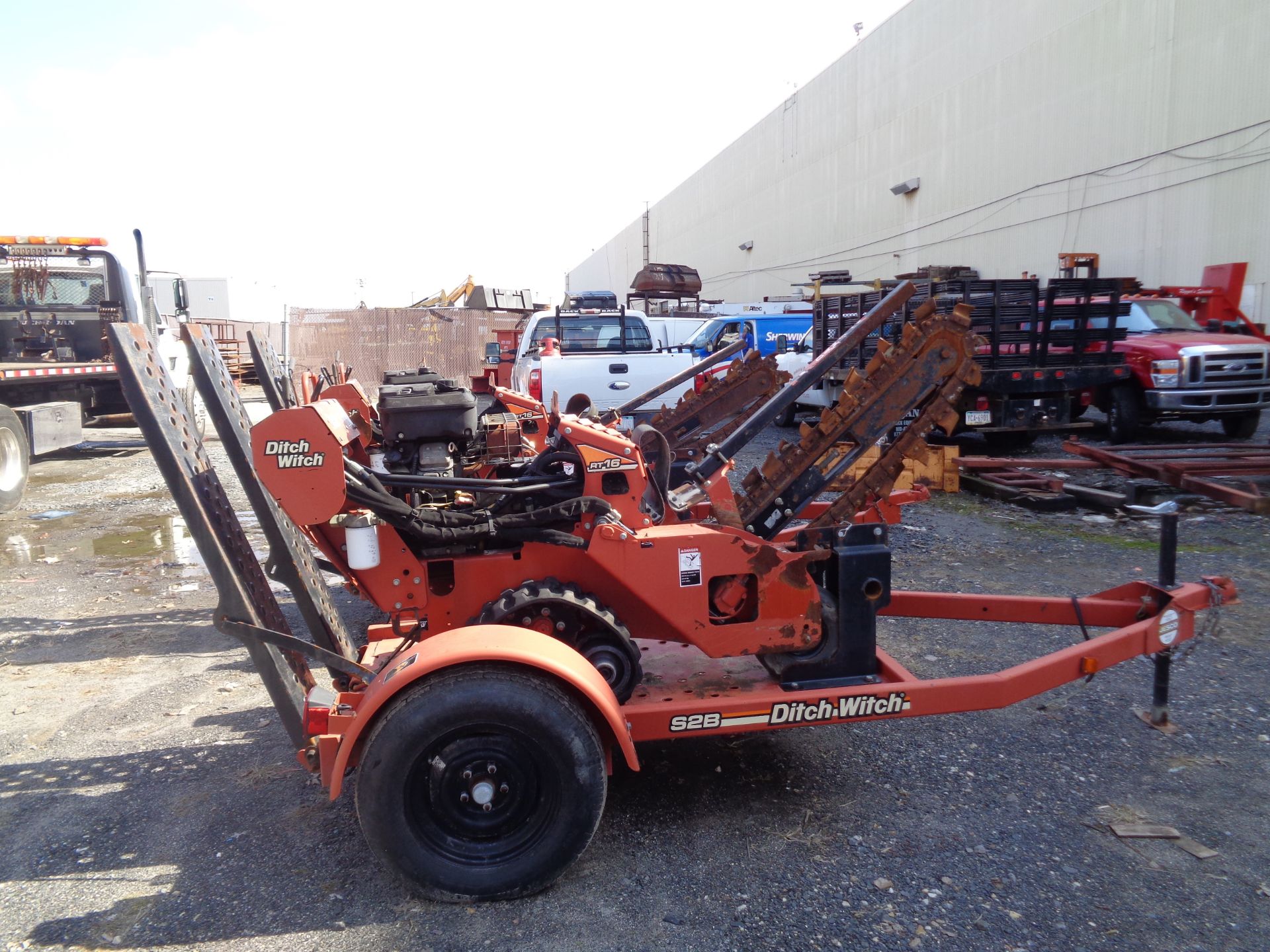 2013 Ditch Witch RT16 Walk Behind Trencher & Trailer - Low Hours