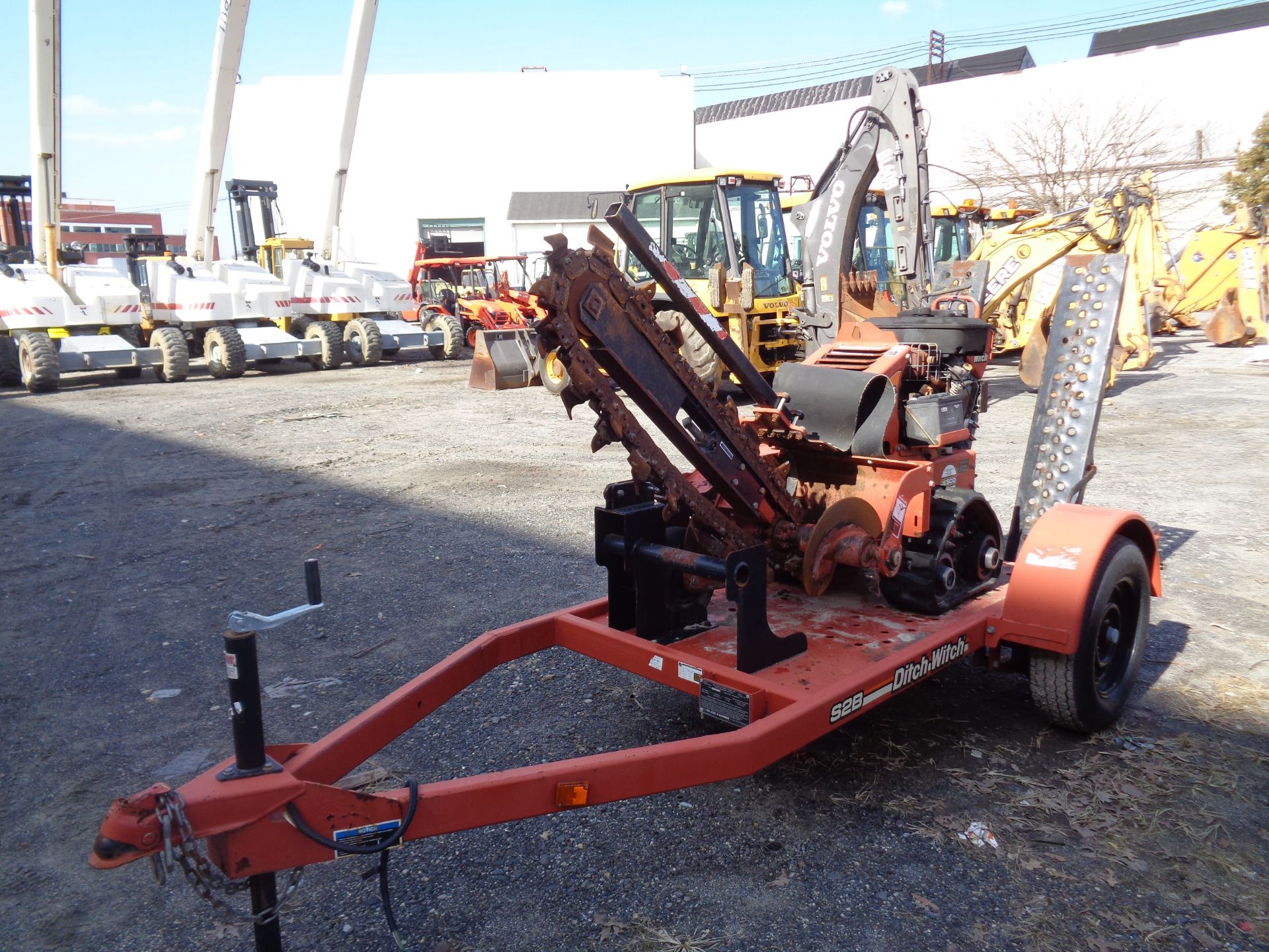 2013 Ditch Witch RT16 Walk Behind Trencher & Trailer - Low Hours - Image 3 of 5