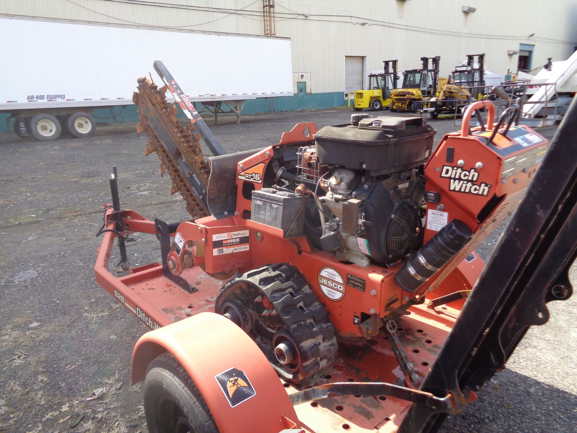 2013 Ditch Witch RT16 Walk Behind Trencher & Trailer - Low Hours - Image 2 of 5