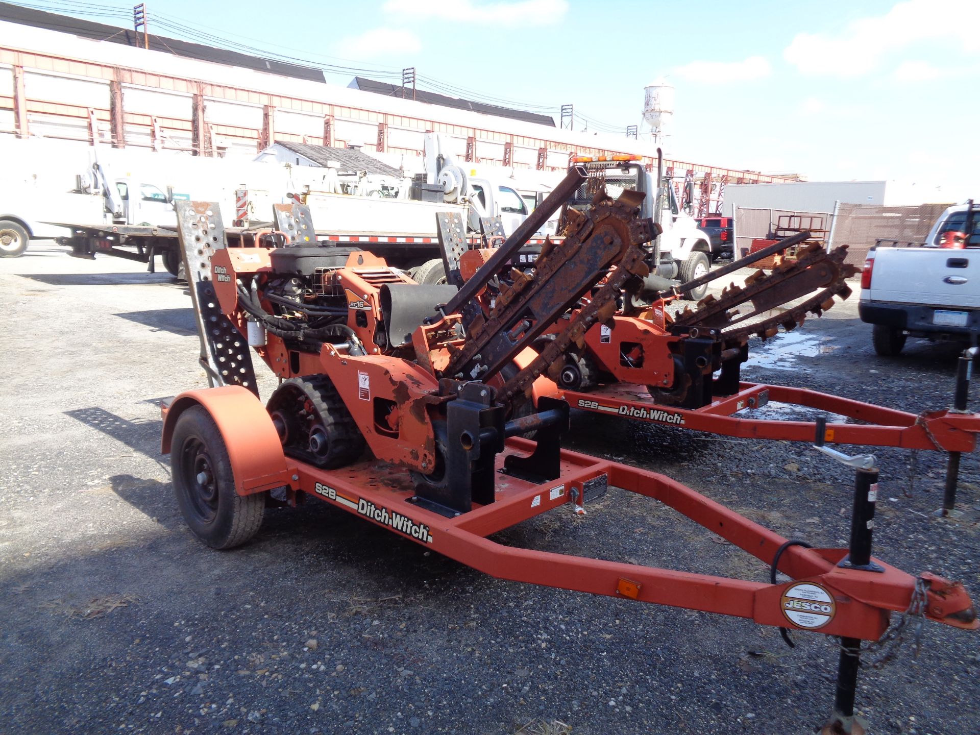 2013 Ditch Witch RT16 Walk Behind Trencher & Trailer - Low Hours - Image 4 of 5