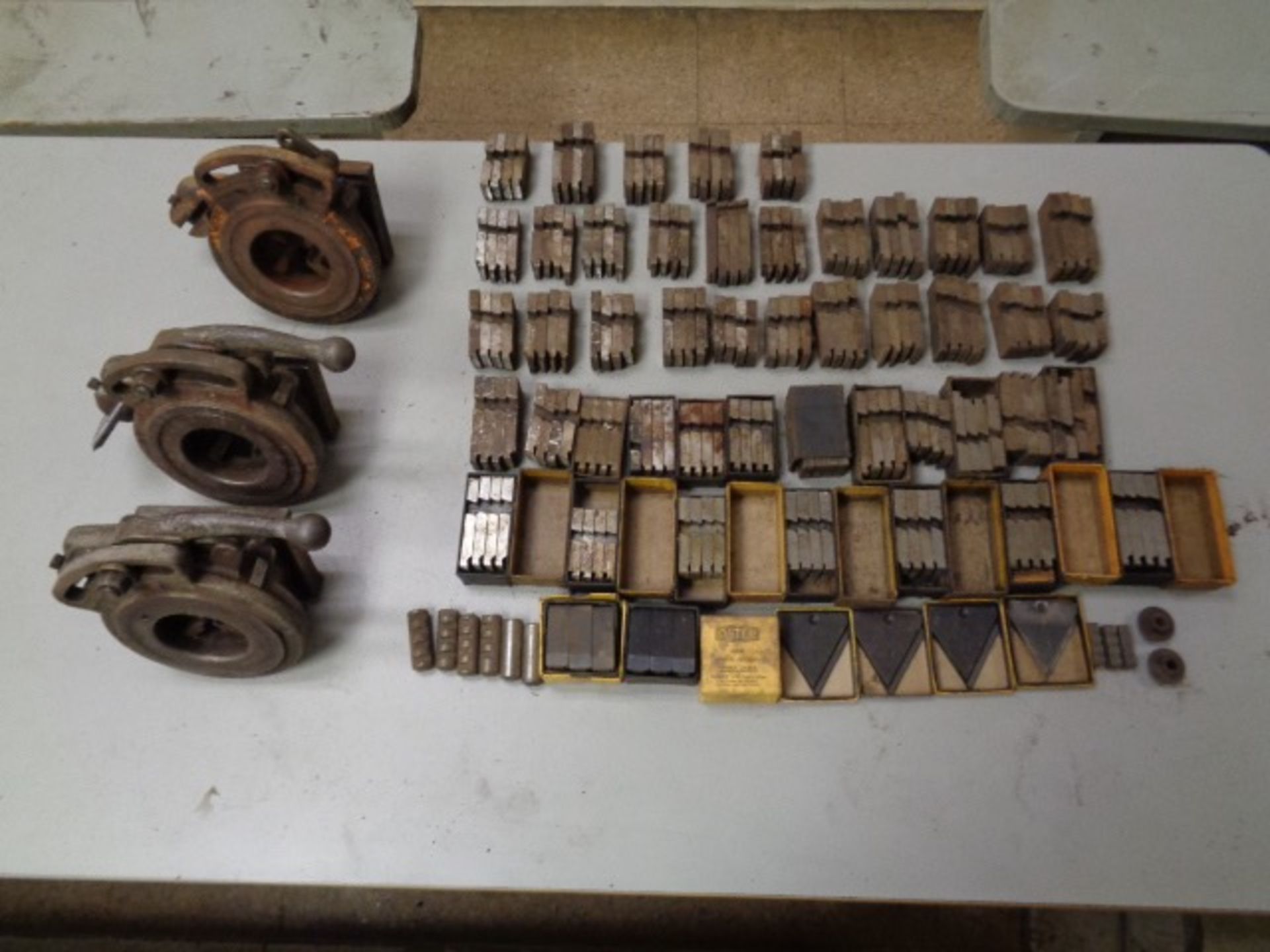 Lot of Oster Dies with Die Holders