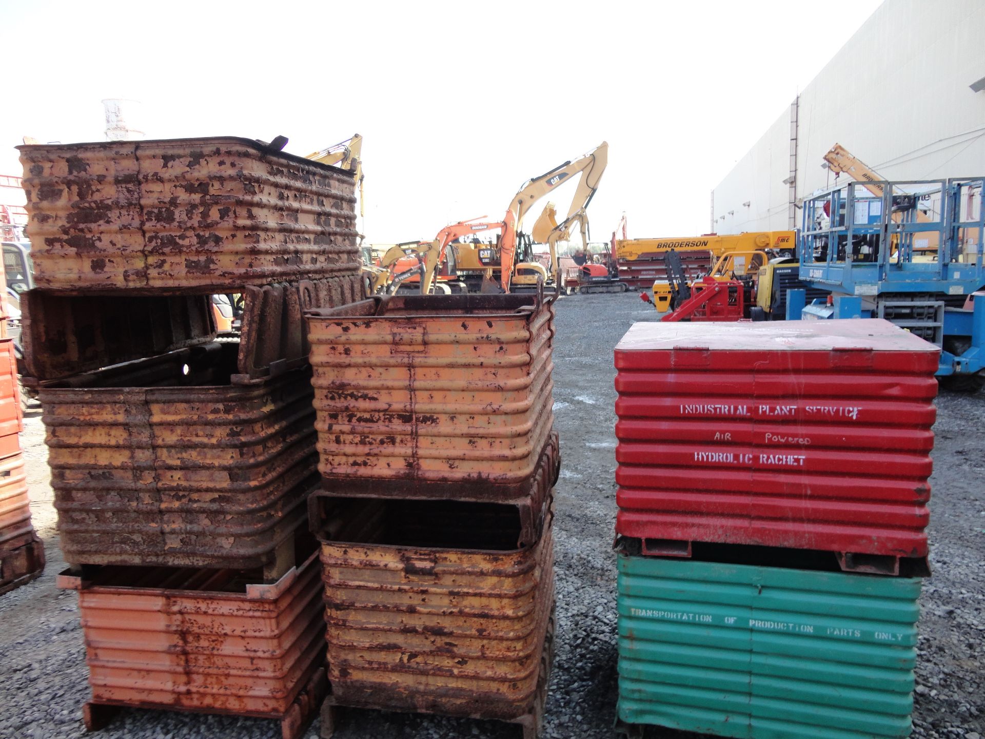 Lot of 7 Metal Shipping Containers - Image 5 of 6