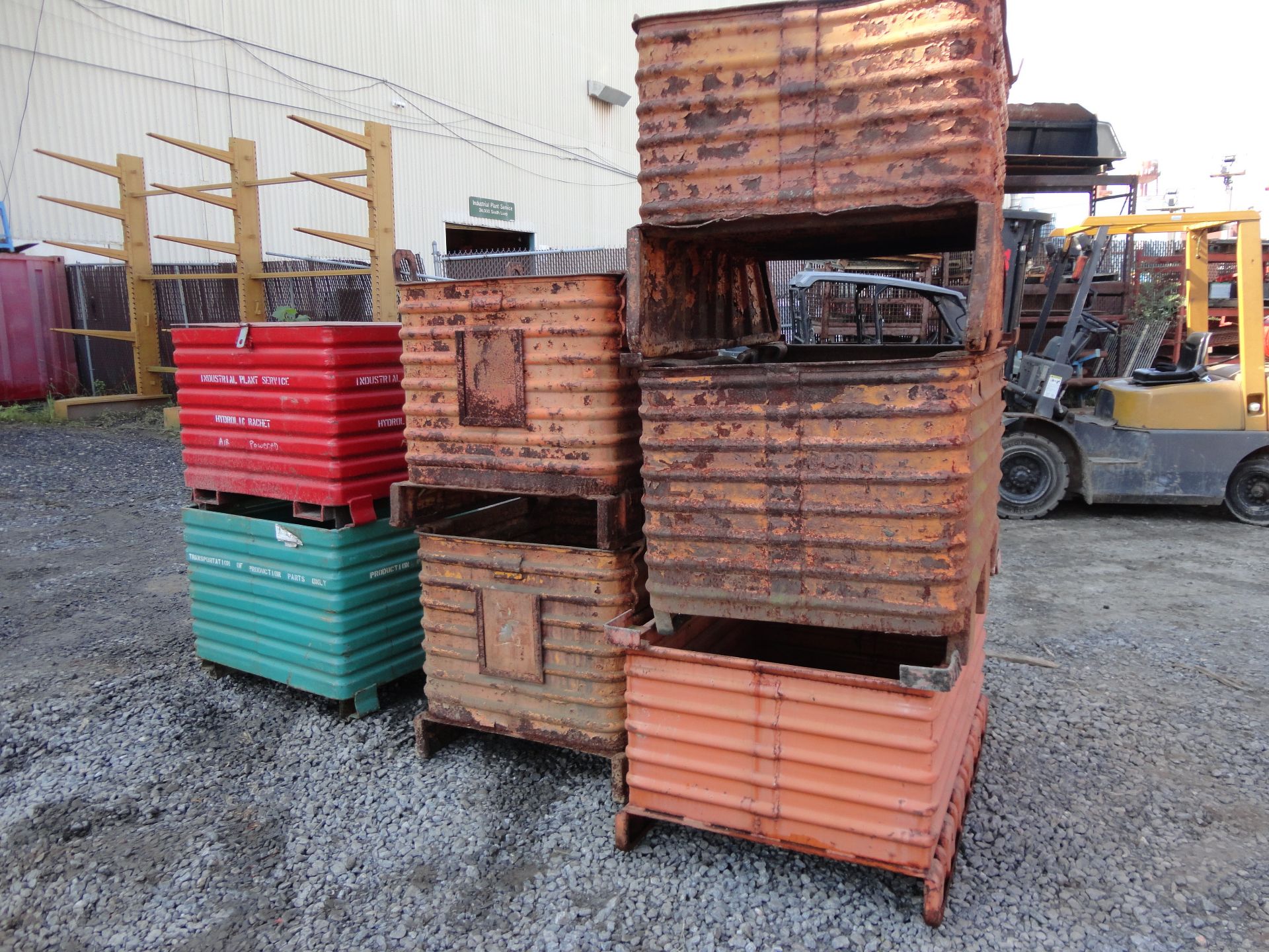 Lot of 7 Metal Shipping Containers - Image 2 of 6