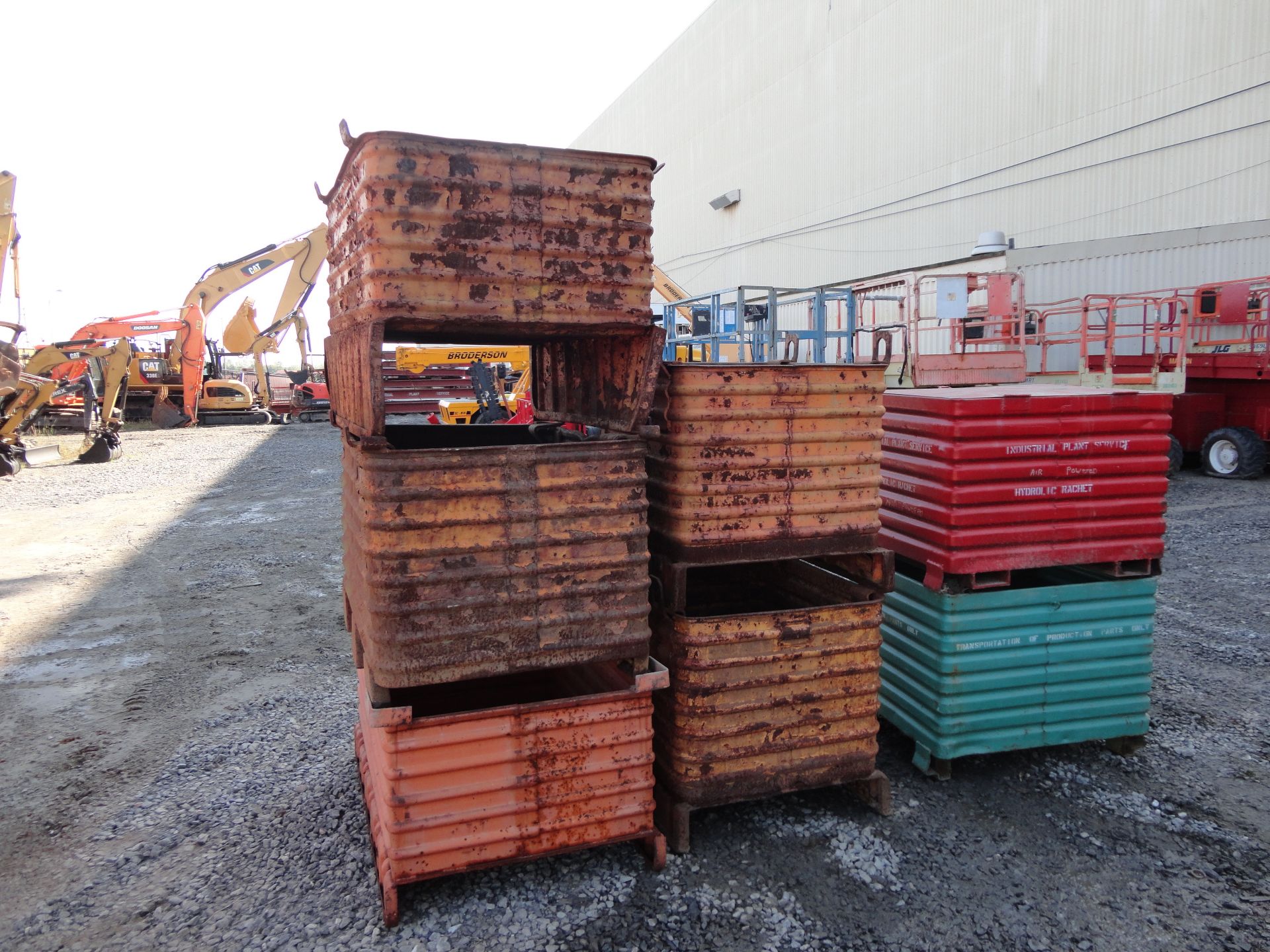 Lot of 7 Metal Shipping Containers - Image 6 of 6
