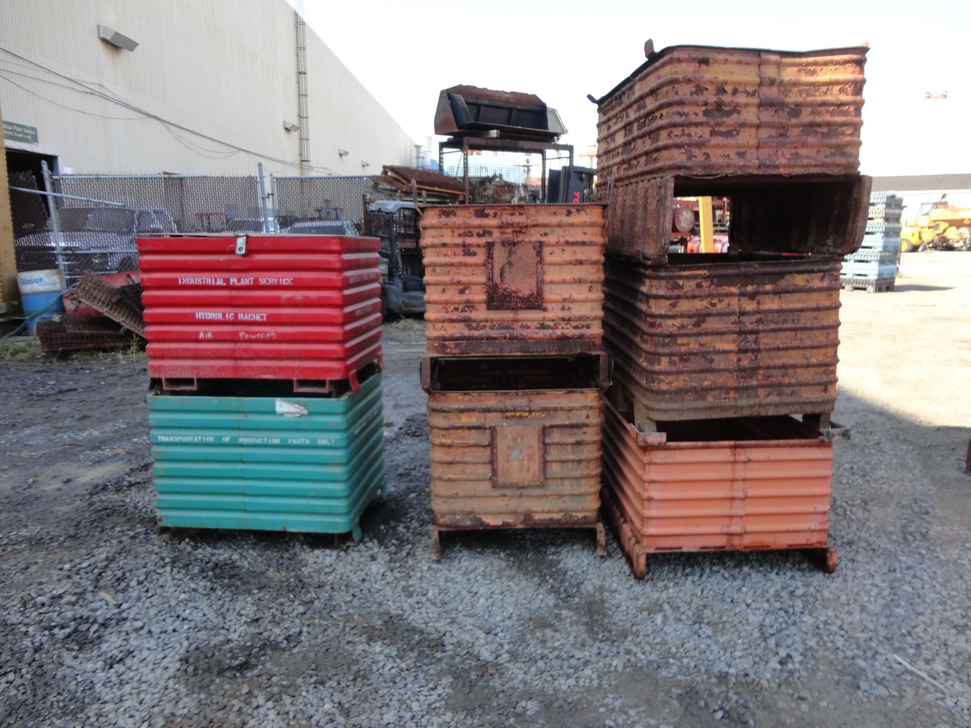 Lot of 7 Metal Shipping Containers - Image 3 of 6