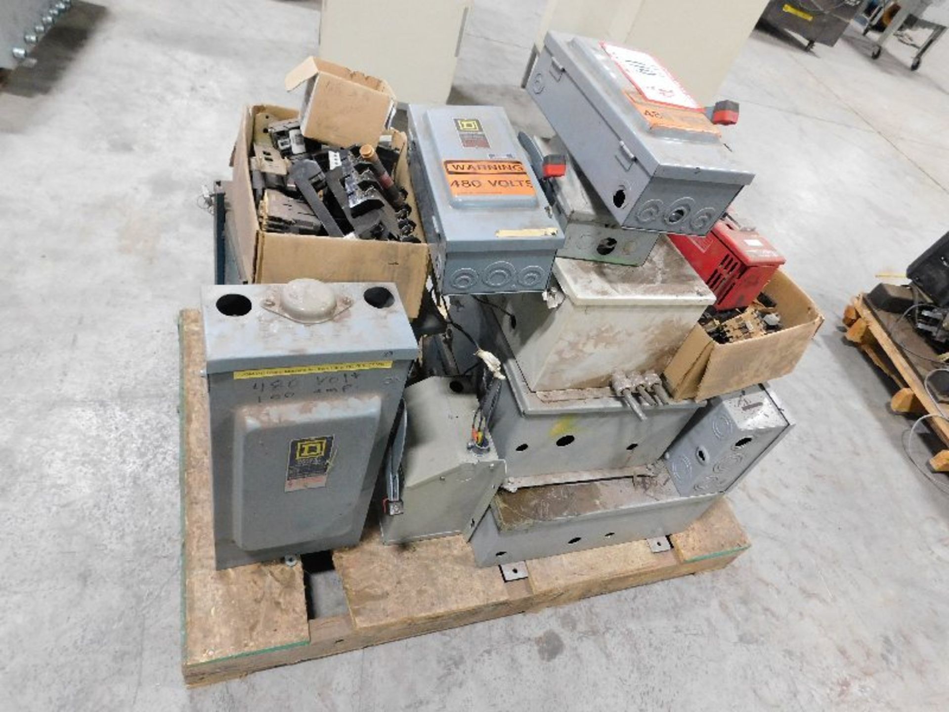 Various Electrical Breakers, Safety Switches, 480 Volt, 10KVA 460 Volt/230 Volt Dry Transformer, - Image 2 of 2