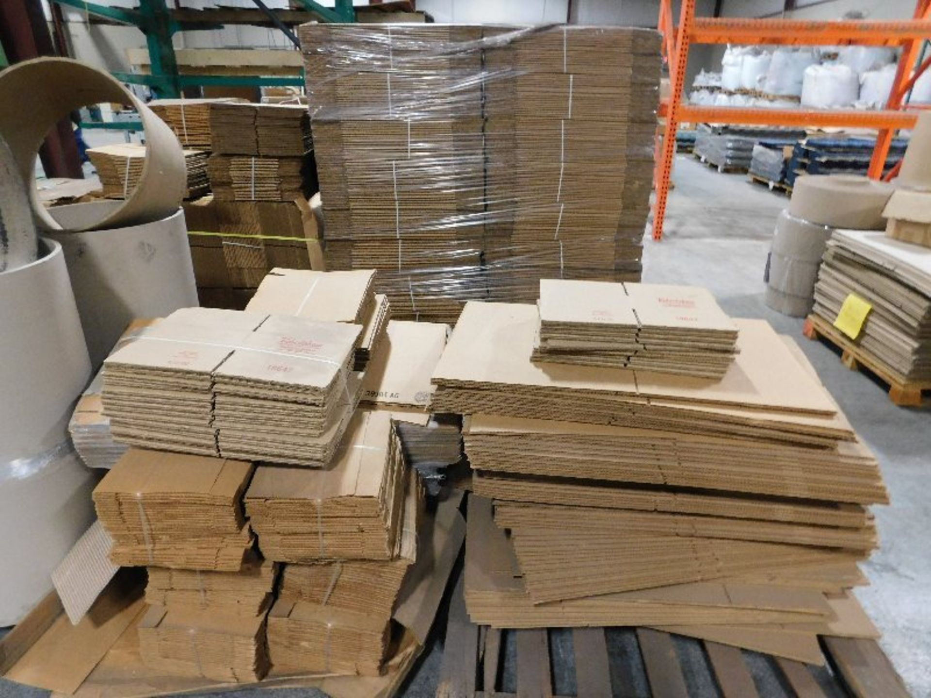 (8) Pallets, Large Surplus Inventory Cardboard Boxes, Packing Material, etc. - Image 3 of 5