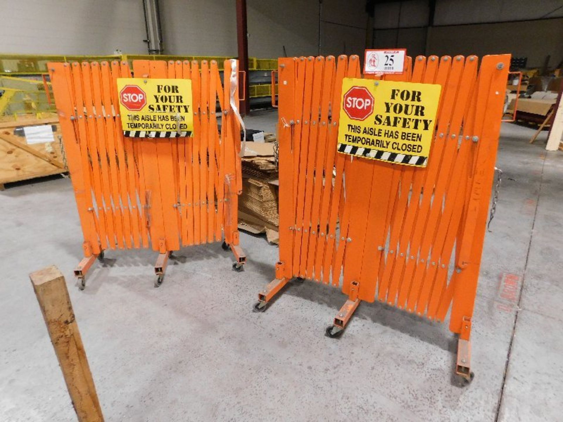 (2) Accordion Type Safety Barriers