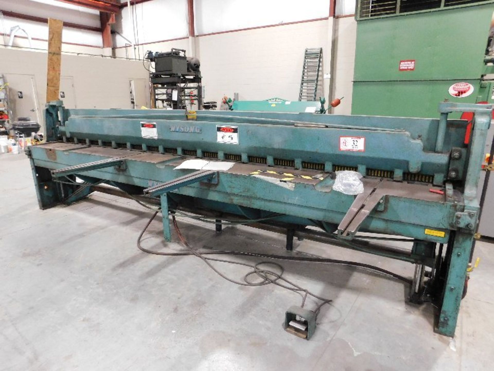 Wysong Pneumatic Shear, 12'w x 18g w/back gauge, Mdl A168,S/N PA11-210