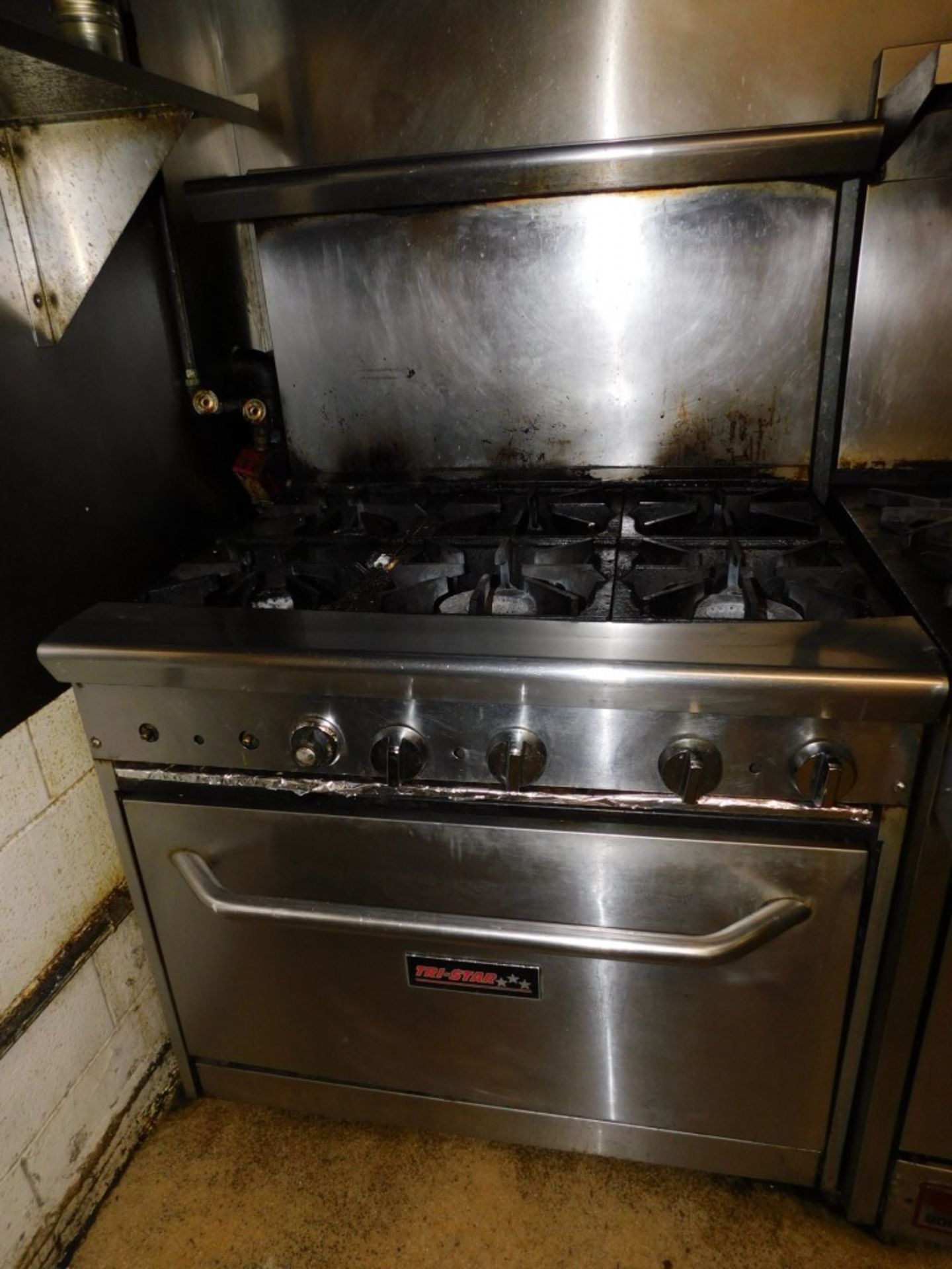 Tri Star Commercial Combination 6-eye gas range w/Electric oven - Image 2 of 2