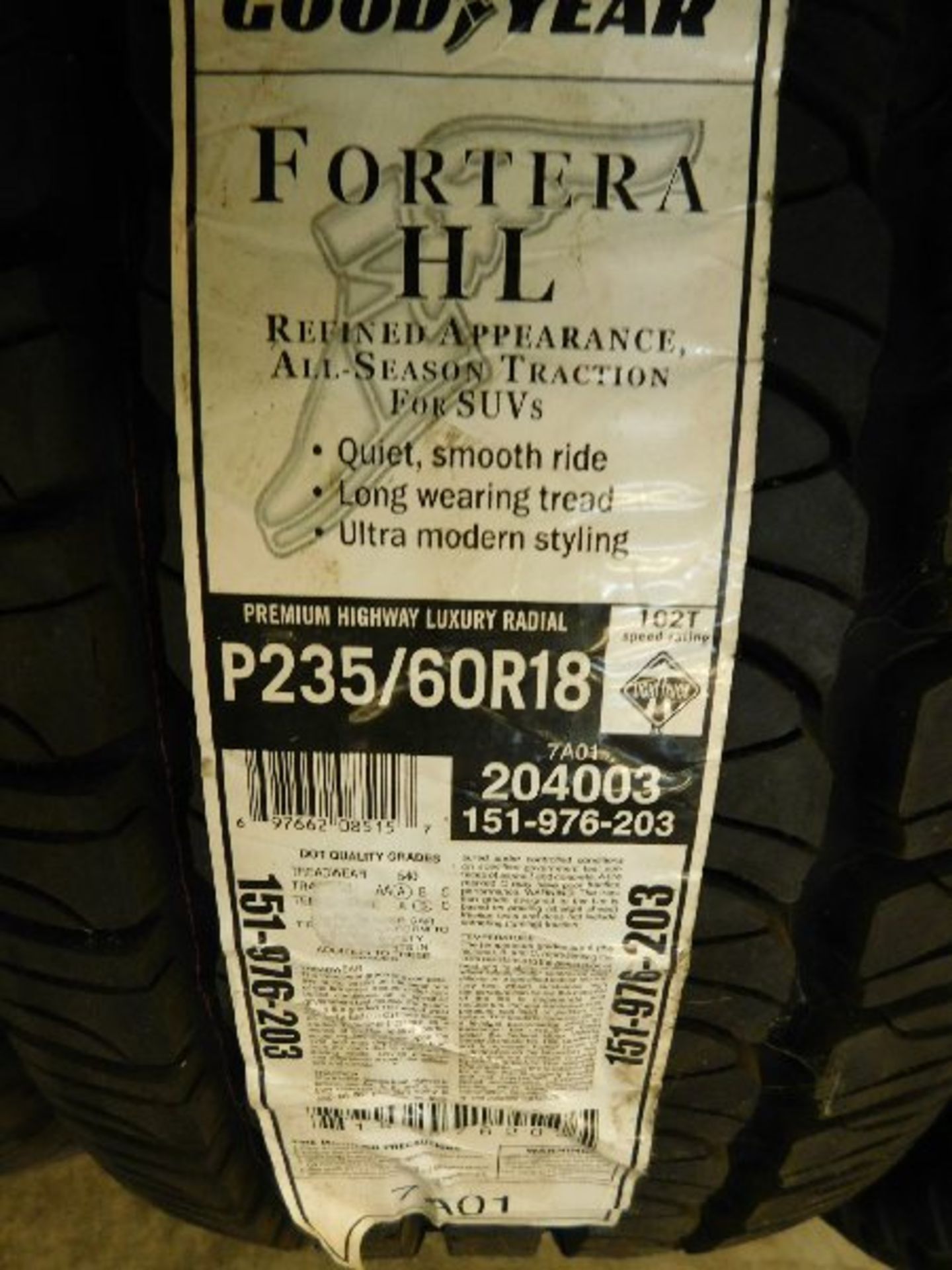 (3) Goodyear Forterahl P235/60R18 (TAXABLE) - Image 2 of 2