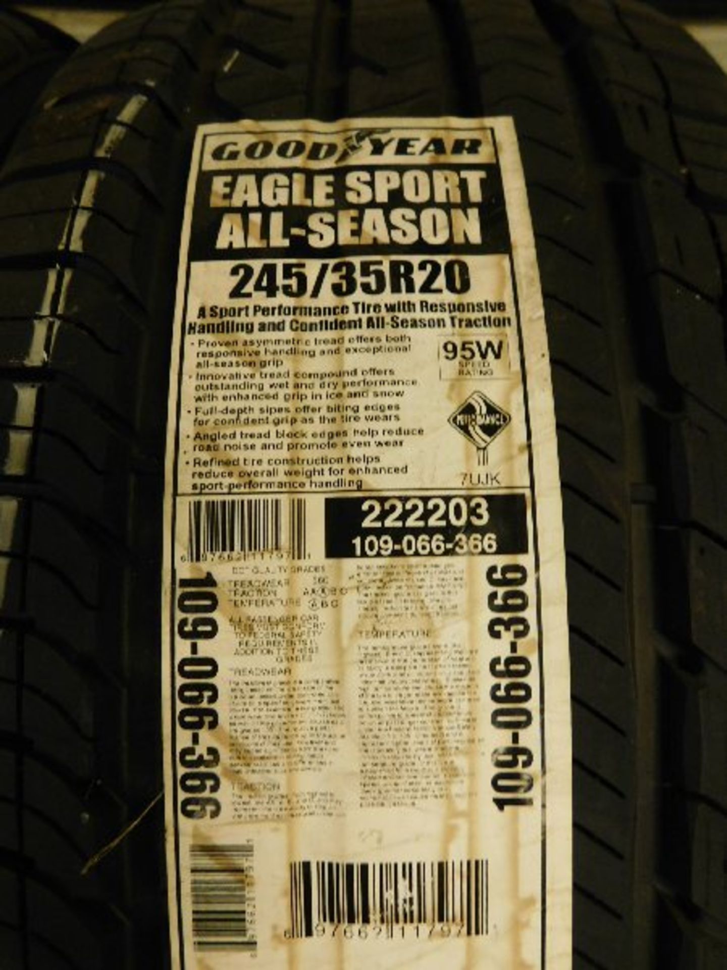 (4) Goodyear Eagle Sport All Season Tires, 245/35R20 (TAXABLE) - Image 2 of 2