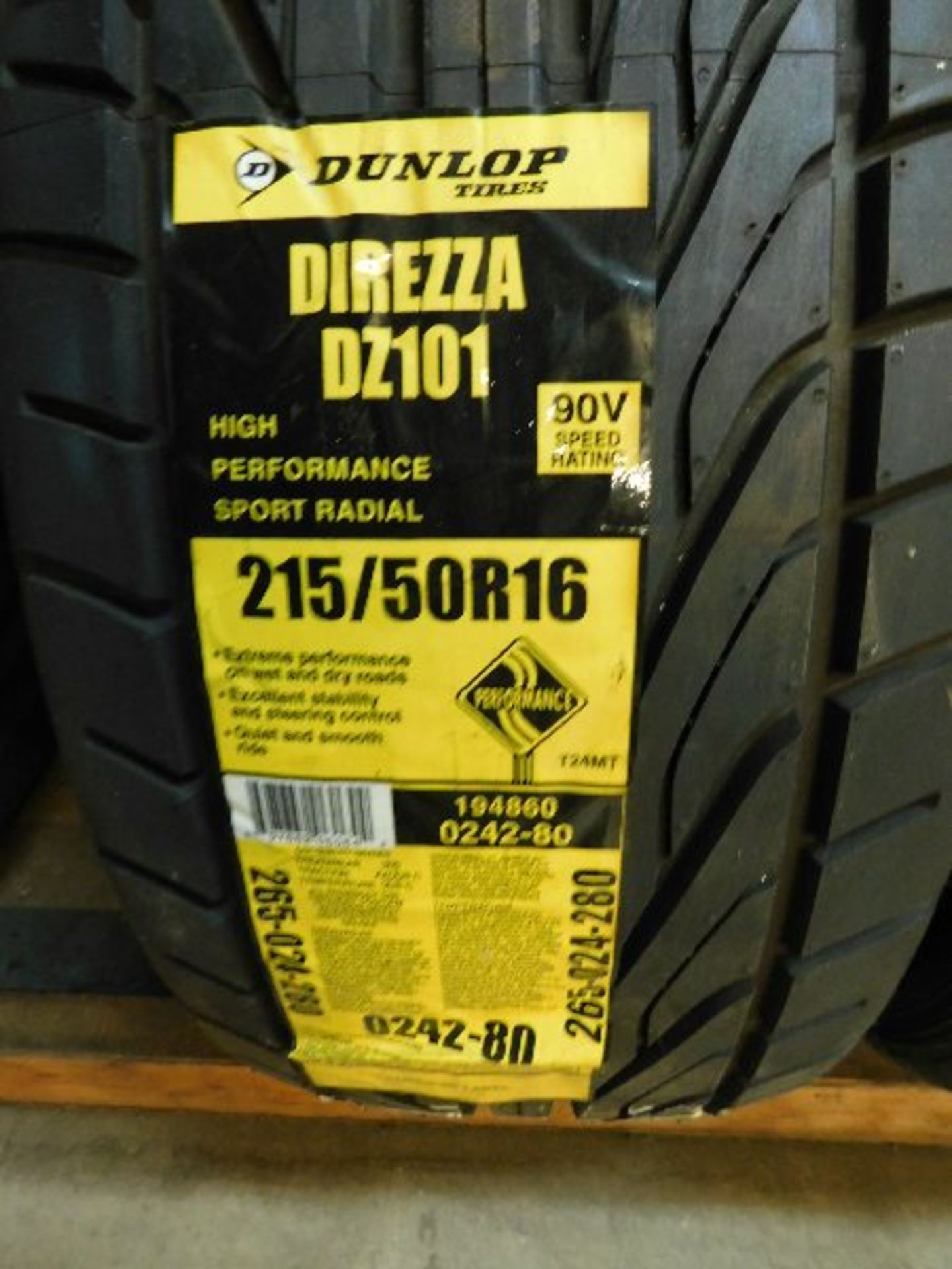 (4) Dunlop Direzza DZ101 Tires, 215/50R16 (TAXABLE) - Image 2 of 2