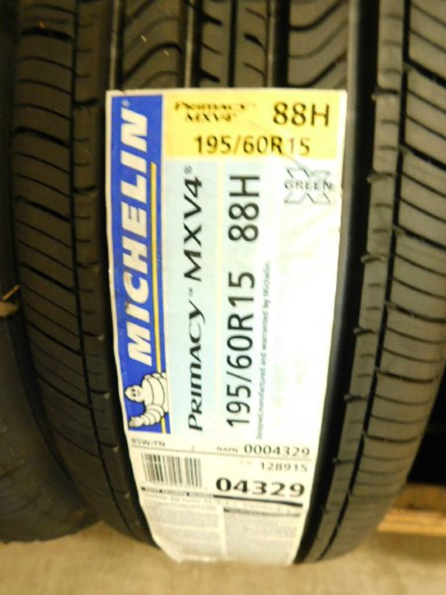 (4) Michelin Primacy MX 4 Tires, 195/60R15 88H (TAXABLE) - Image 2 of 2