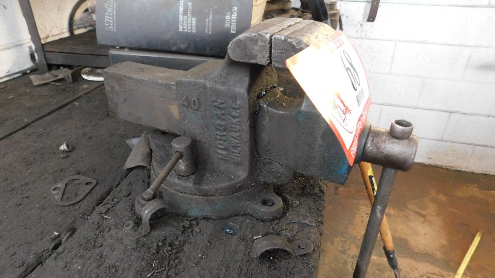 Wooden Cabinet w/Jaw Vise and Custom Built Anvil