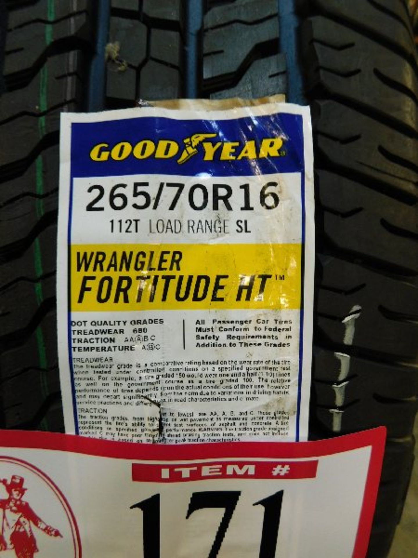 (4) Goodyear Wrangler Fortitude HT Tires, 265/70R16 (TAXABLE) - Image 2 of 2
