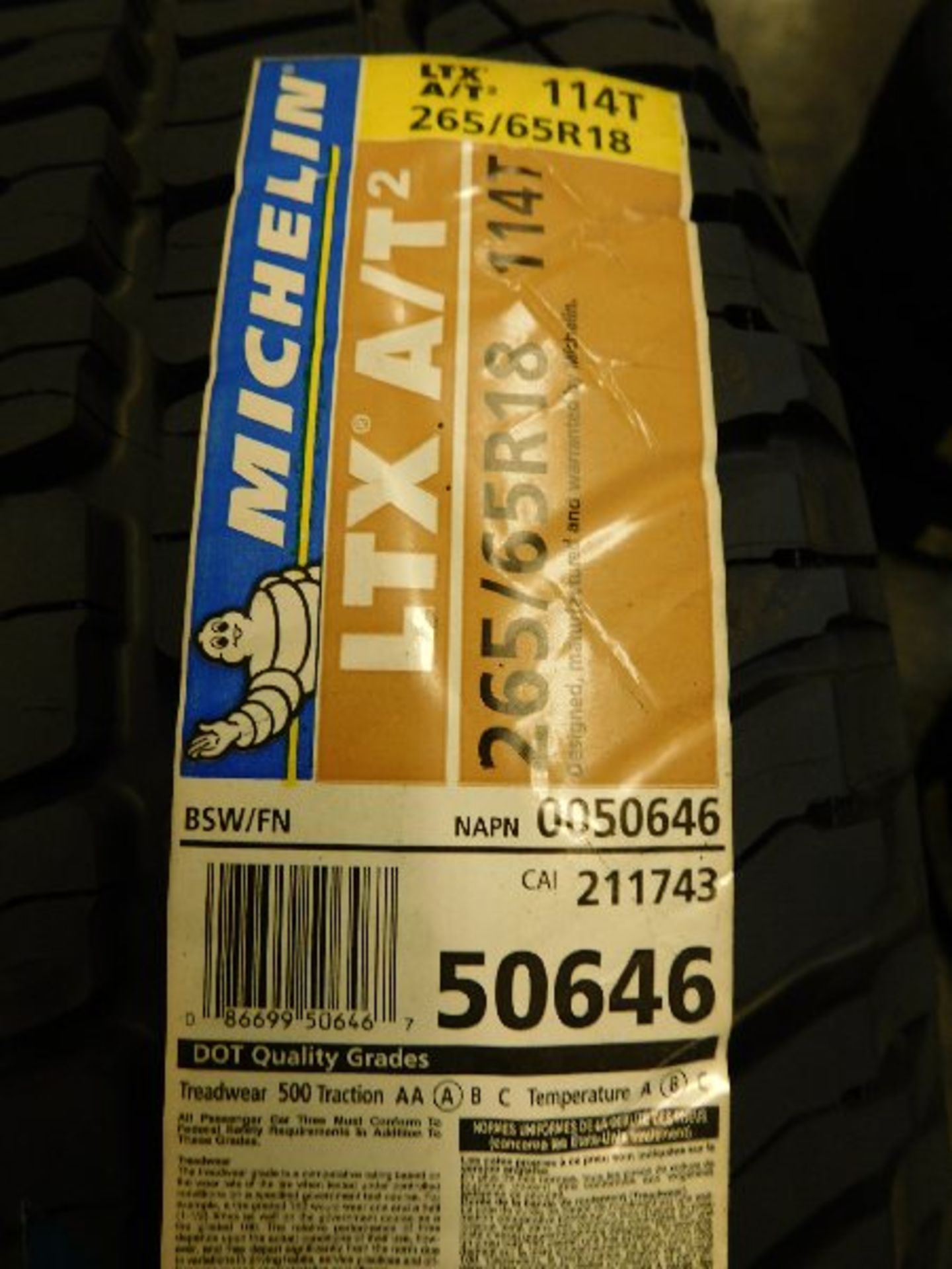 (4) Michelin LTX A/T2 Tires, 265/65R18 114T (TAXABLE) - Image 2 of 2