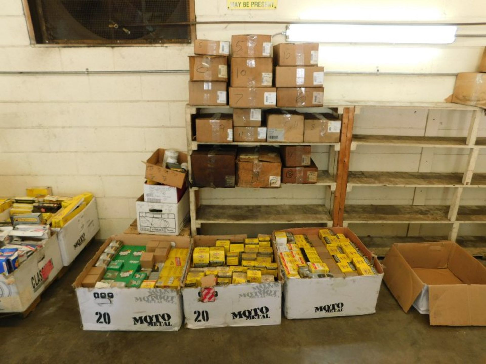 Large Assortment Pennzoil Oil Filters on shelf and on floor in boxes (TAXABLE) - Image 2 of 2