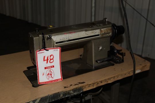 Singer Model 591- D2000G Single Needle Commercial/Industrial Sewing Machine w/ Table - Image 4 of 4